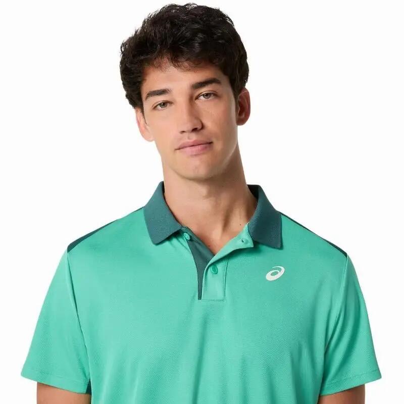 Polo à manches courtes Asics modèle 2041A340-303 pour unisexe 3/5