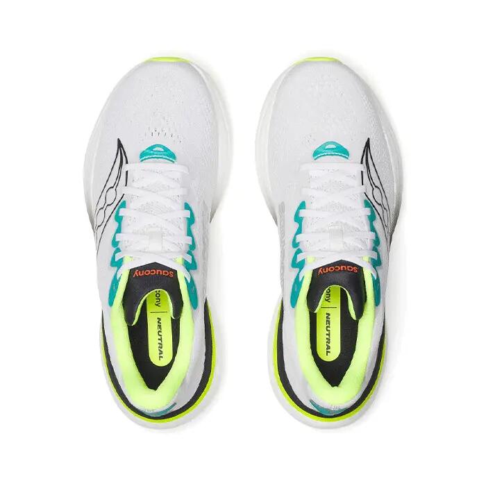 Chaussures - Running - Homme - Neutres - Ride 19 - Blanc/Citron 3/4