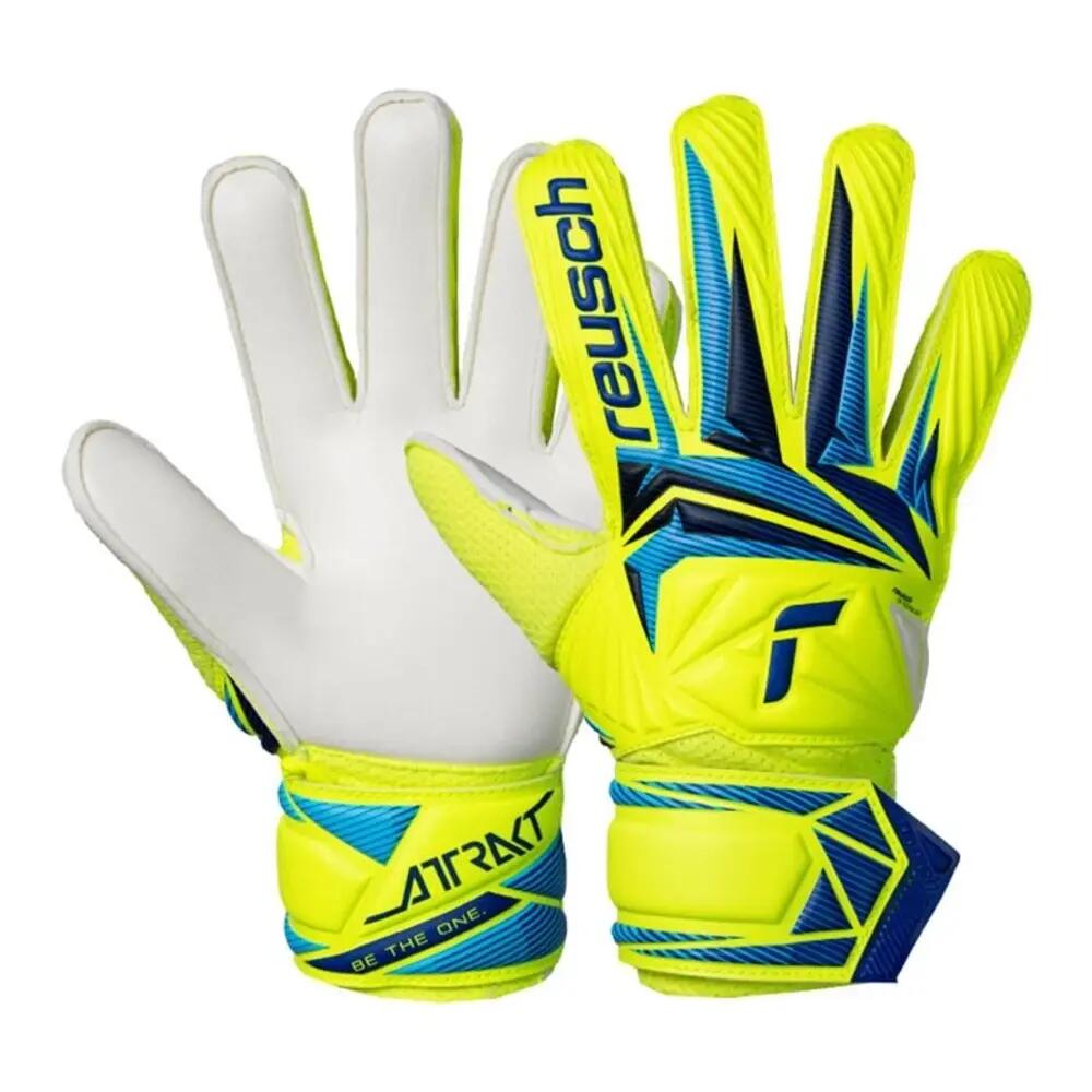 Guantes de Portero Attrakt Solid para Niños/Niñas Amarillo 3/3