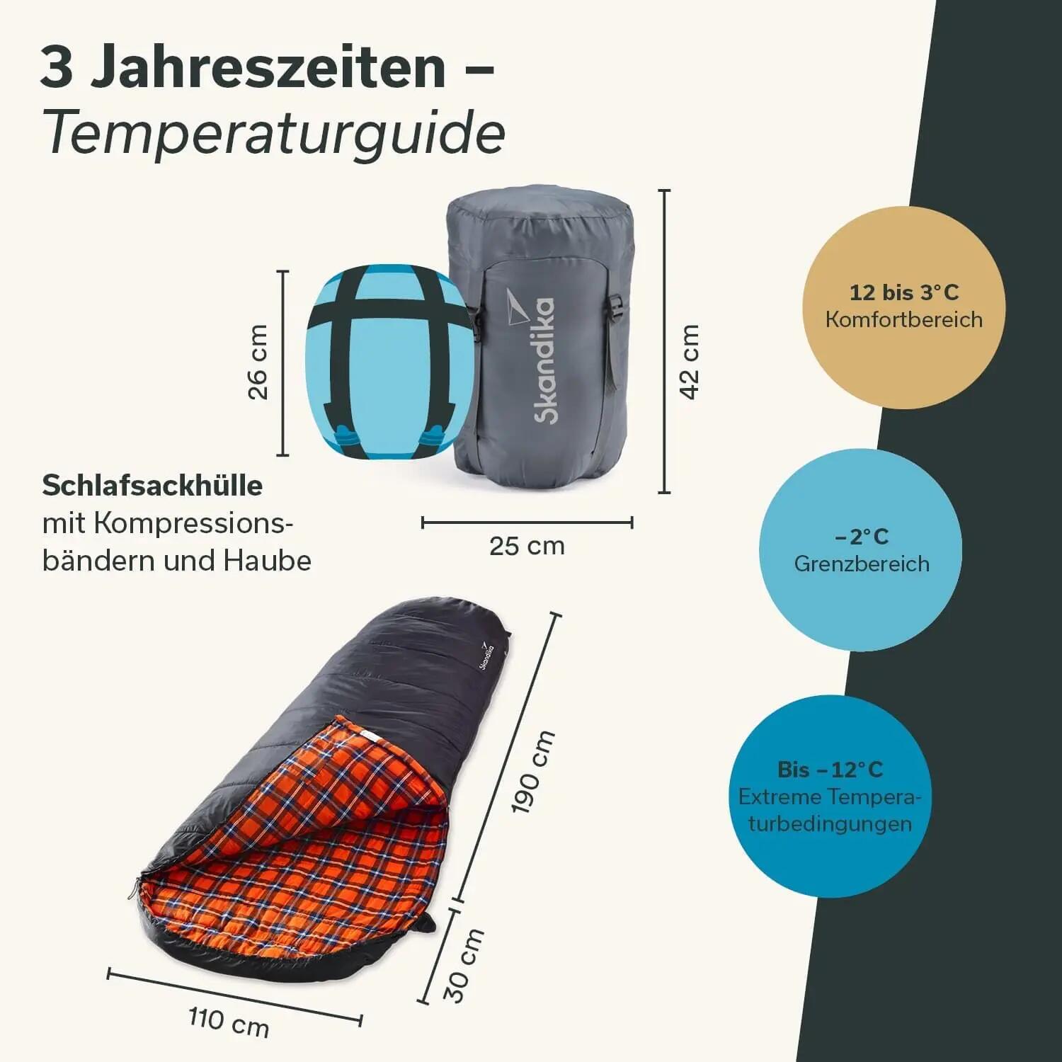 Schlafsack Flanell 5/7