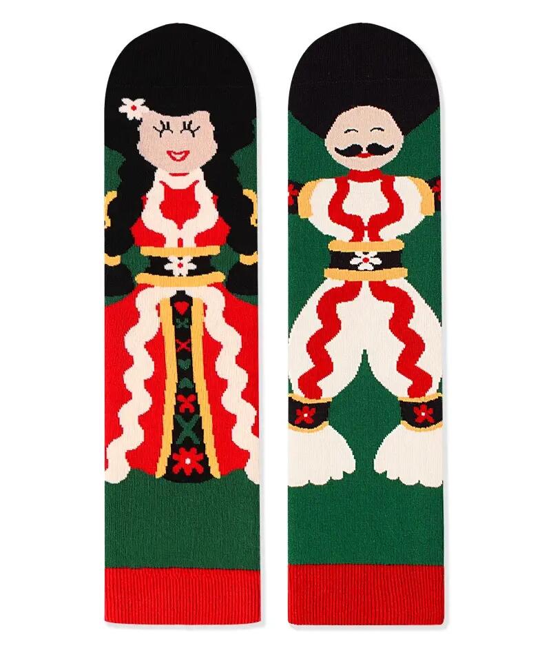 Șosete din bumbac Arty Socks Cuplu Tradițional Verde - Imagine 1