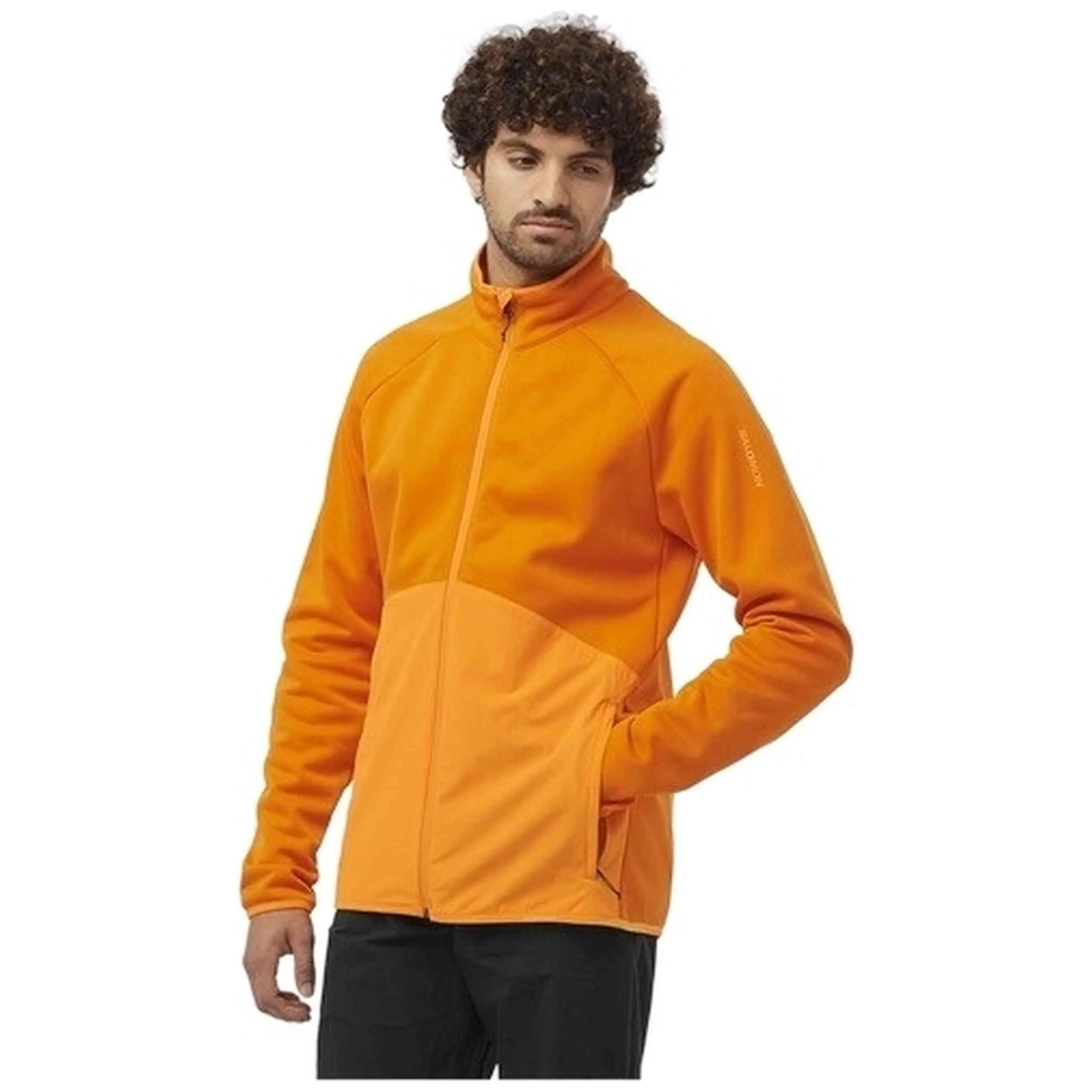 Sweater Salomon model Forro Polar Hombre Sntial Warm Fz Mid M 100097 voor mannen 1/2