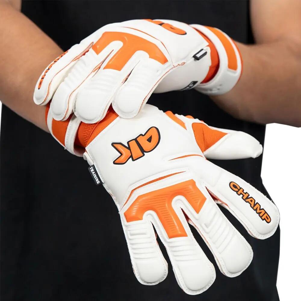 "Champ VII" TorhüterHandschuhe für , Training Kinder Weiß/Orange 4/4