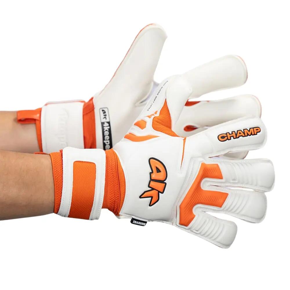 "Champ VII" TorhüterHandschuhe für , Training Kinder Weiß/Orange 3/4