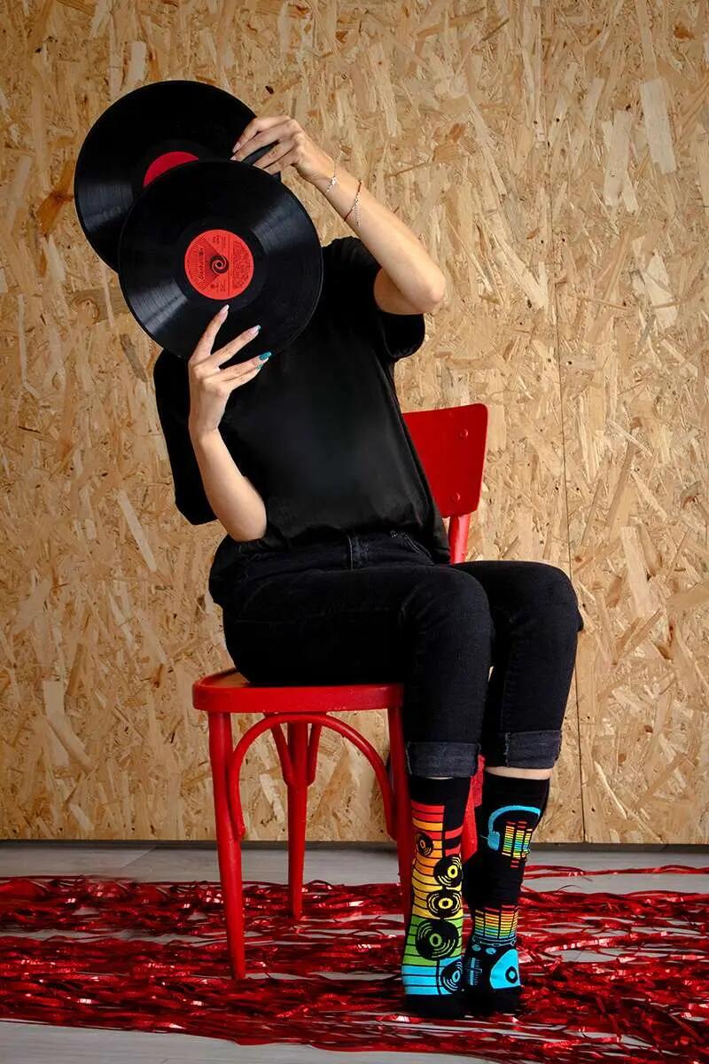 Arty Socks Disco organikus pamut zokni Fekete 6/6