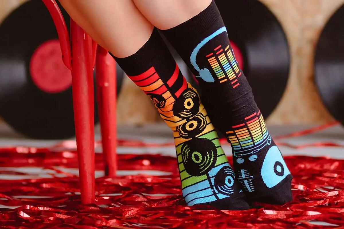 Arty Socks Disco organikus pamut zokni Fekete 3/6