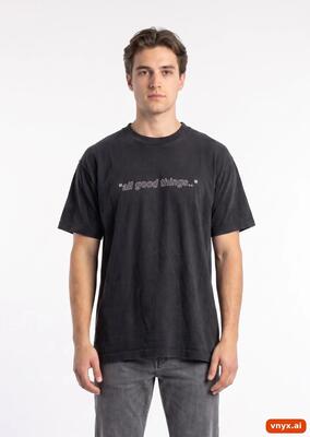 Second life - vintage fruit of the loom deep black t-shirt men xl