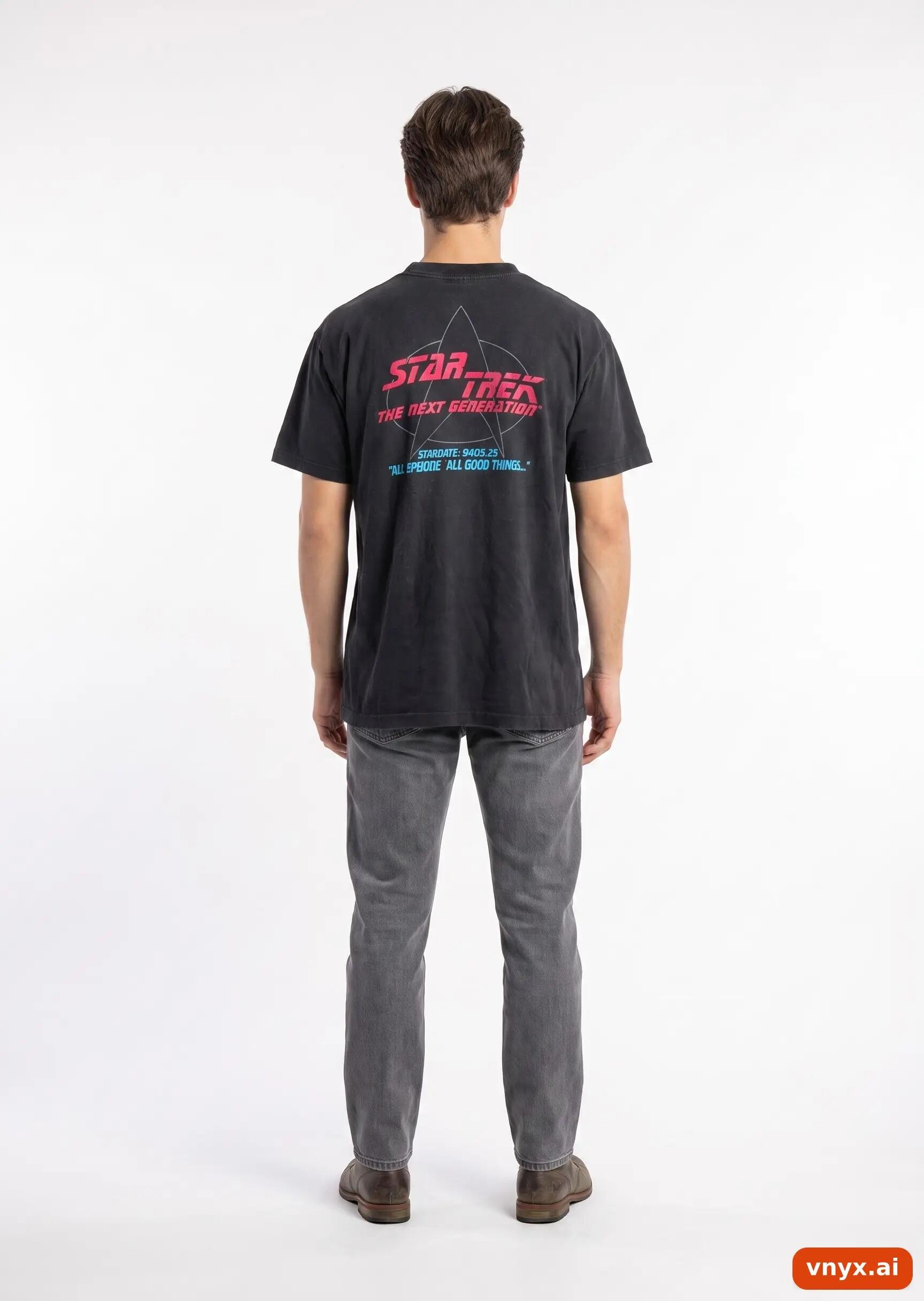 Second Life - Vintage Fruit of the Loom Deep Black T-Shirt Men XL 4/5