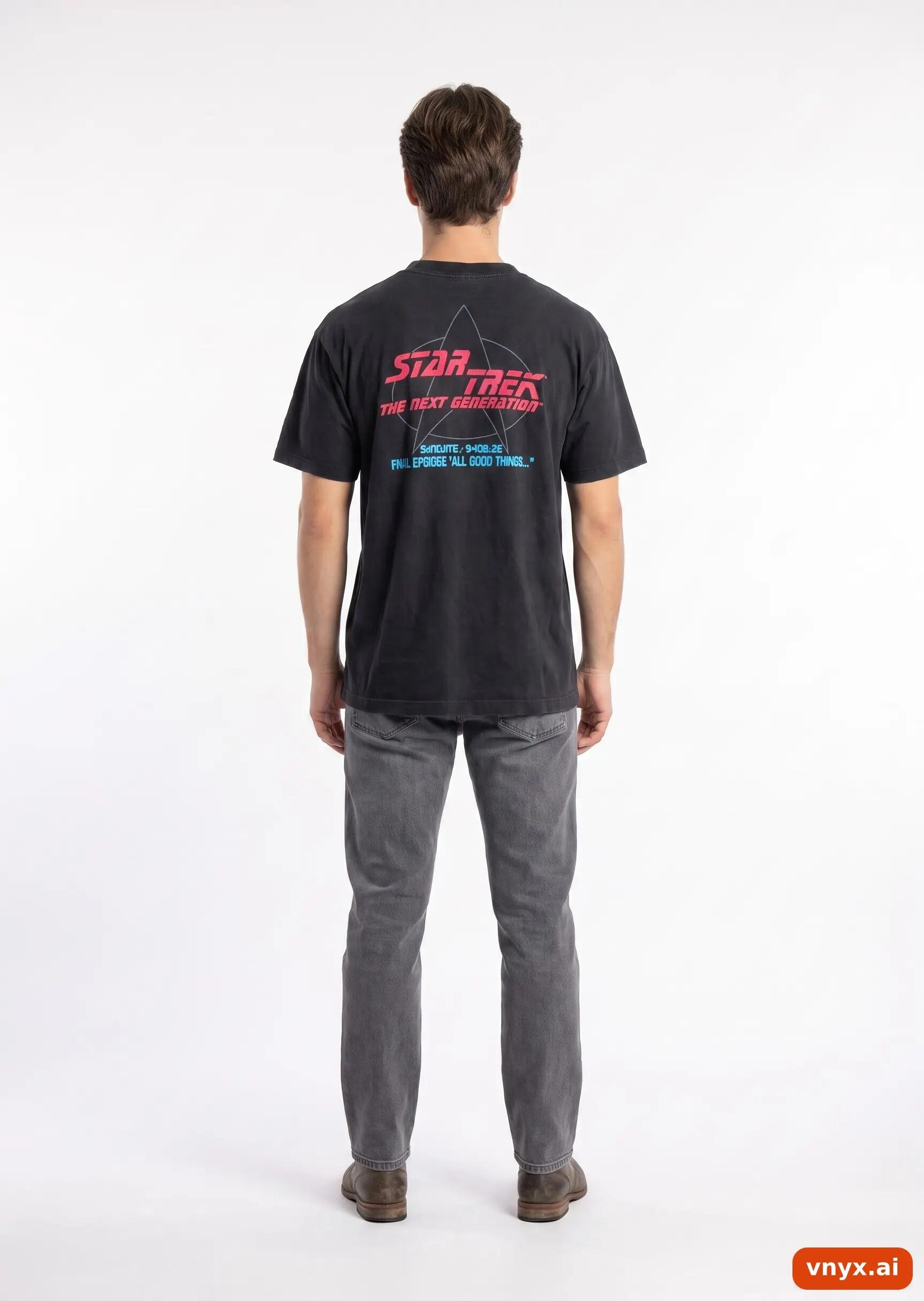 Second Life - Vintage Fruit of the Loom Deep Black T-Shirt Men XL 2/5