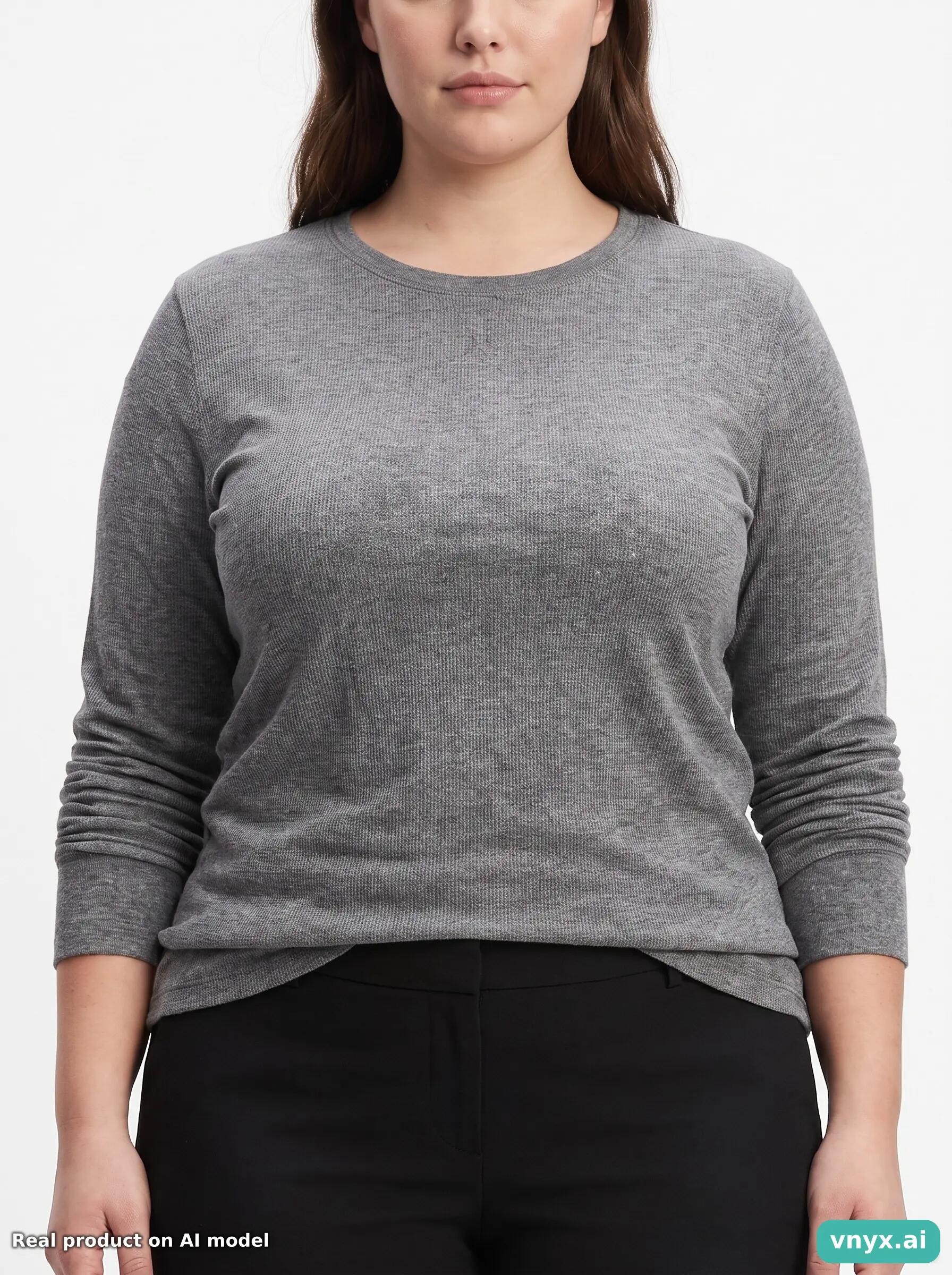 Second Life - Vintage GAP Grey Long-Sleeved Tops Women L 5/5