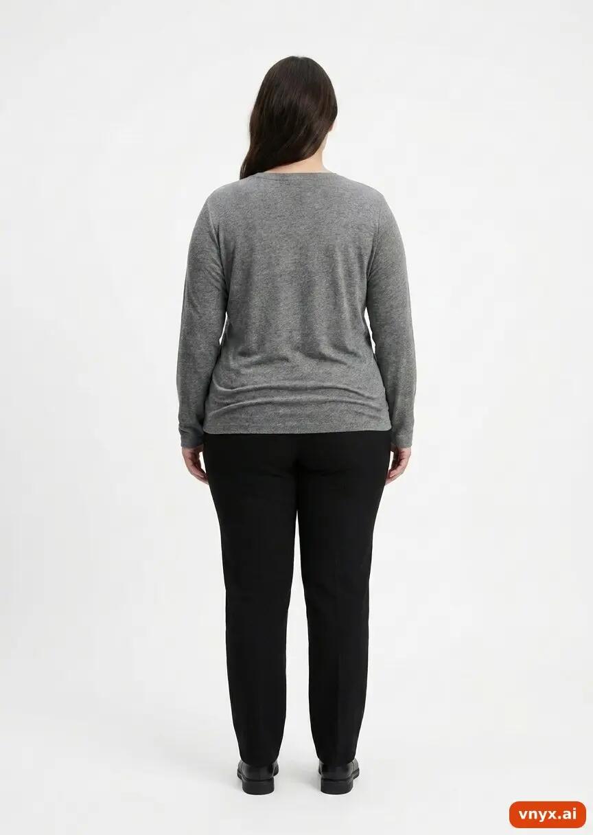 Second Life - Vintage GAP Grey Long-Sleeved Tops Women L 3/5