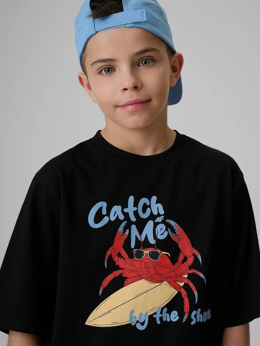T-shirt bawełniany chłopięcy 4F 4FJRSS26TTSHM3903 3/6
