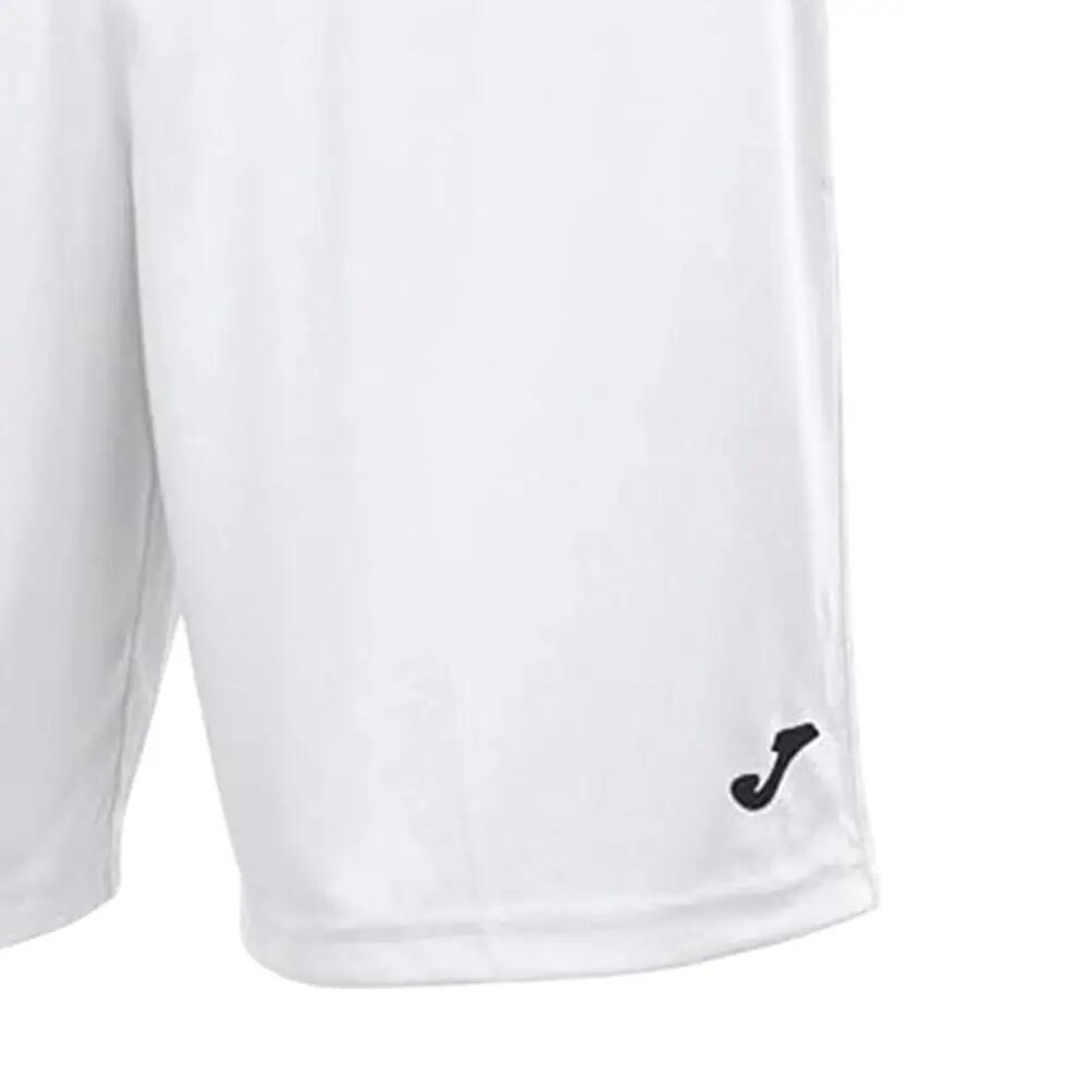 Childrens/Kids Nobel Logo Shorts (White) 3/3