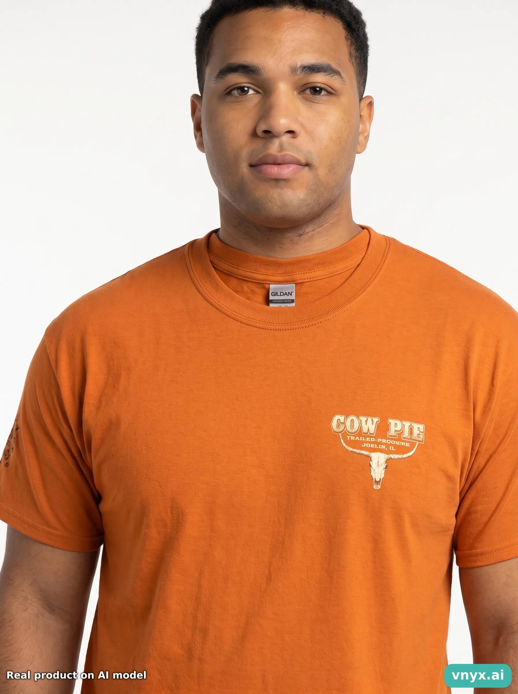 Second Life - Vintage Gildan Orange T-Shirts Men L 5/5