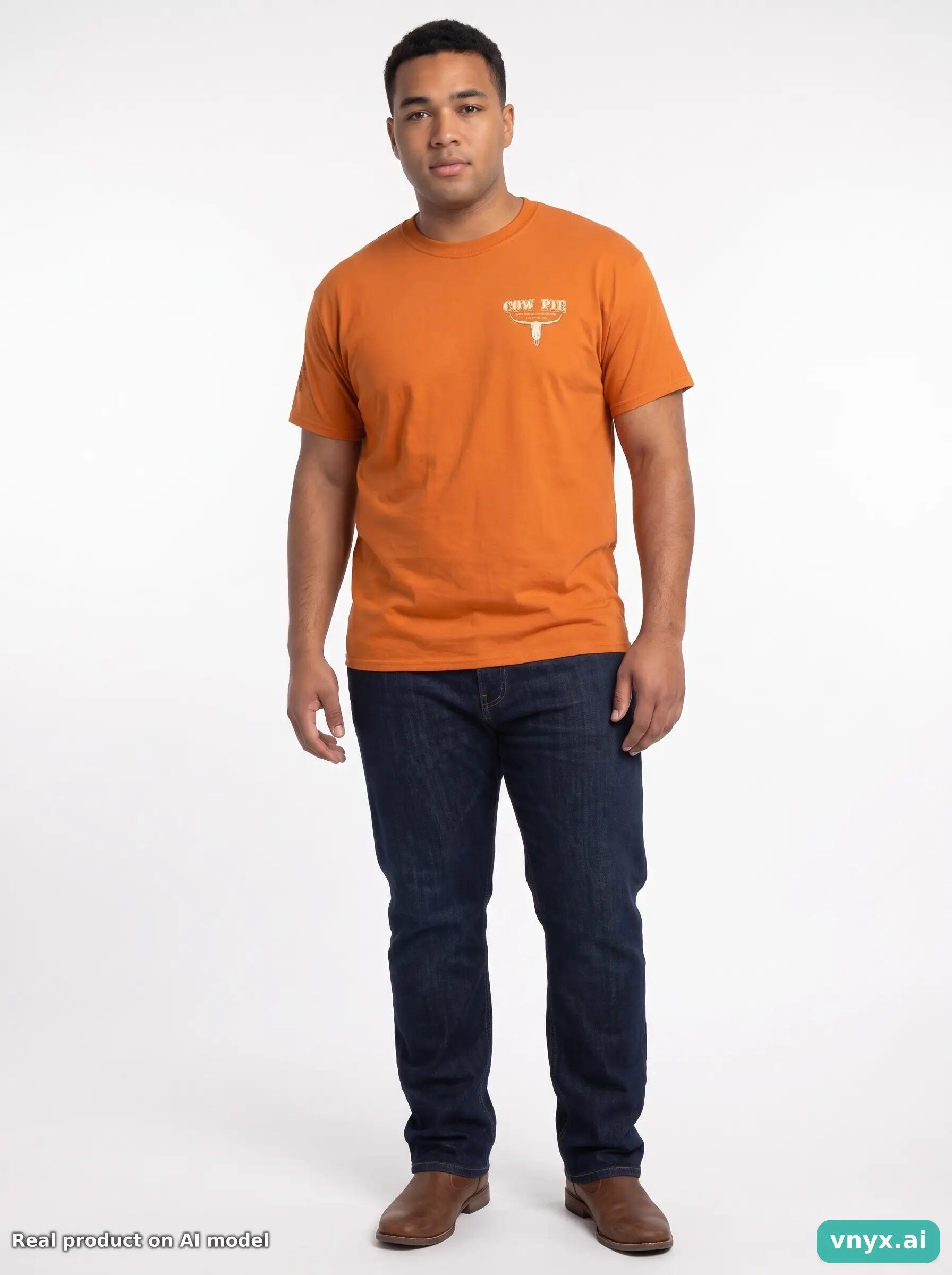 Second Life - Vintage Gildan Orange T-Shirts Men L 3/5