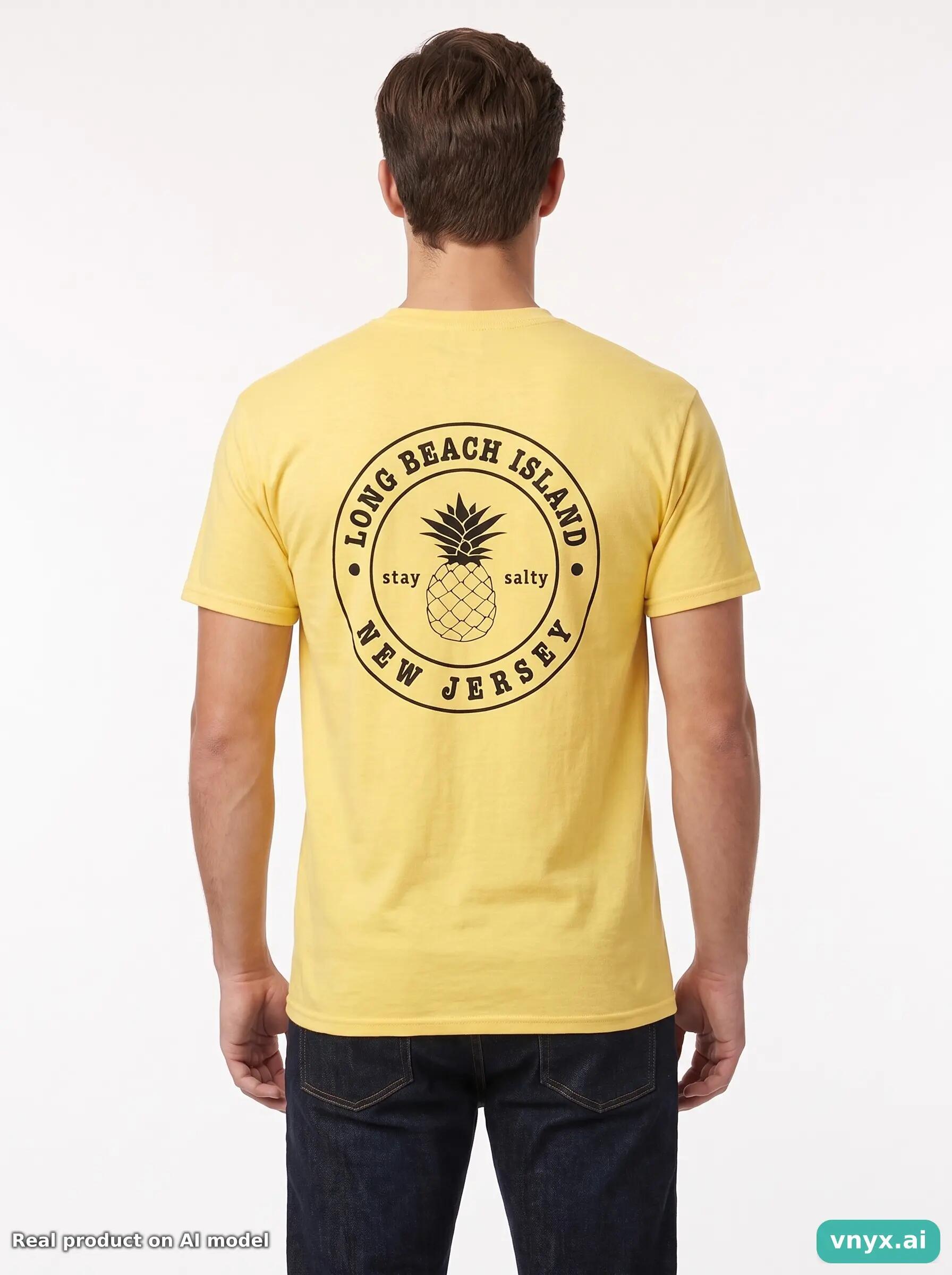 Second Life - Vintage Gildan Yellow T-Shirts Men M 4/5