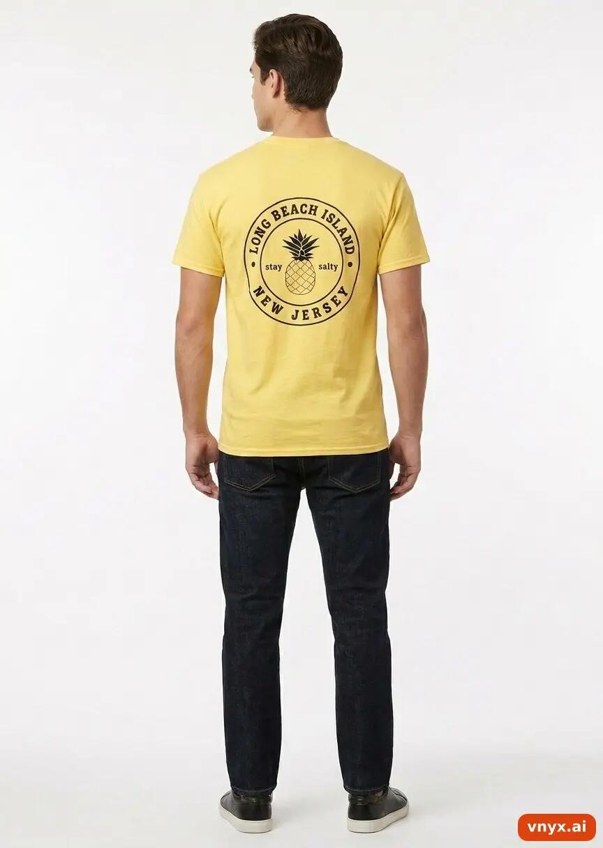 Second Life - Vintage Gildan Yellow T-Shirts Men M 3/5