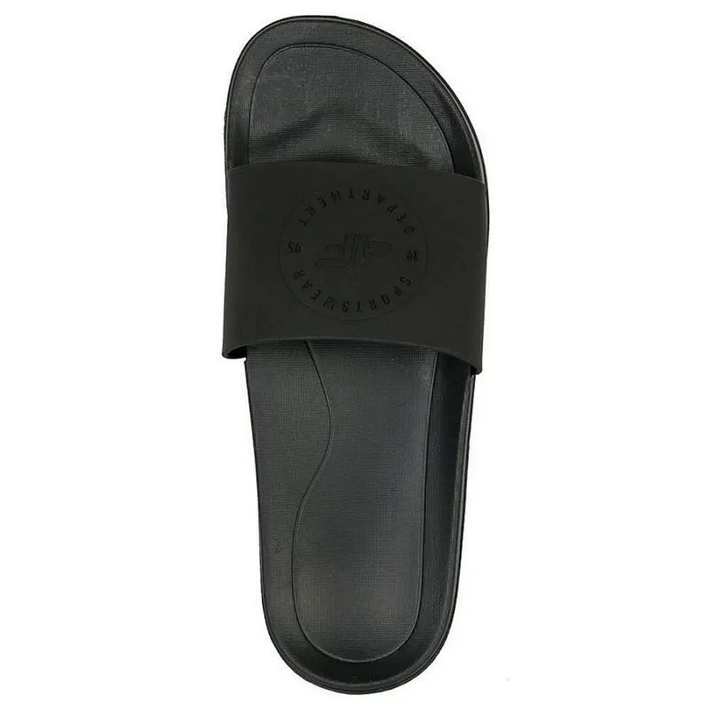 Mens Logo Flip Flops (Black) 3/4