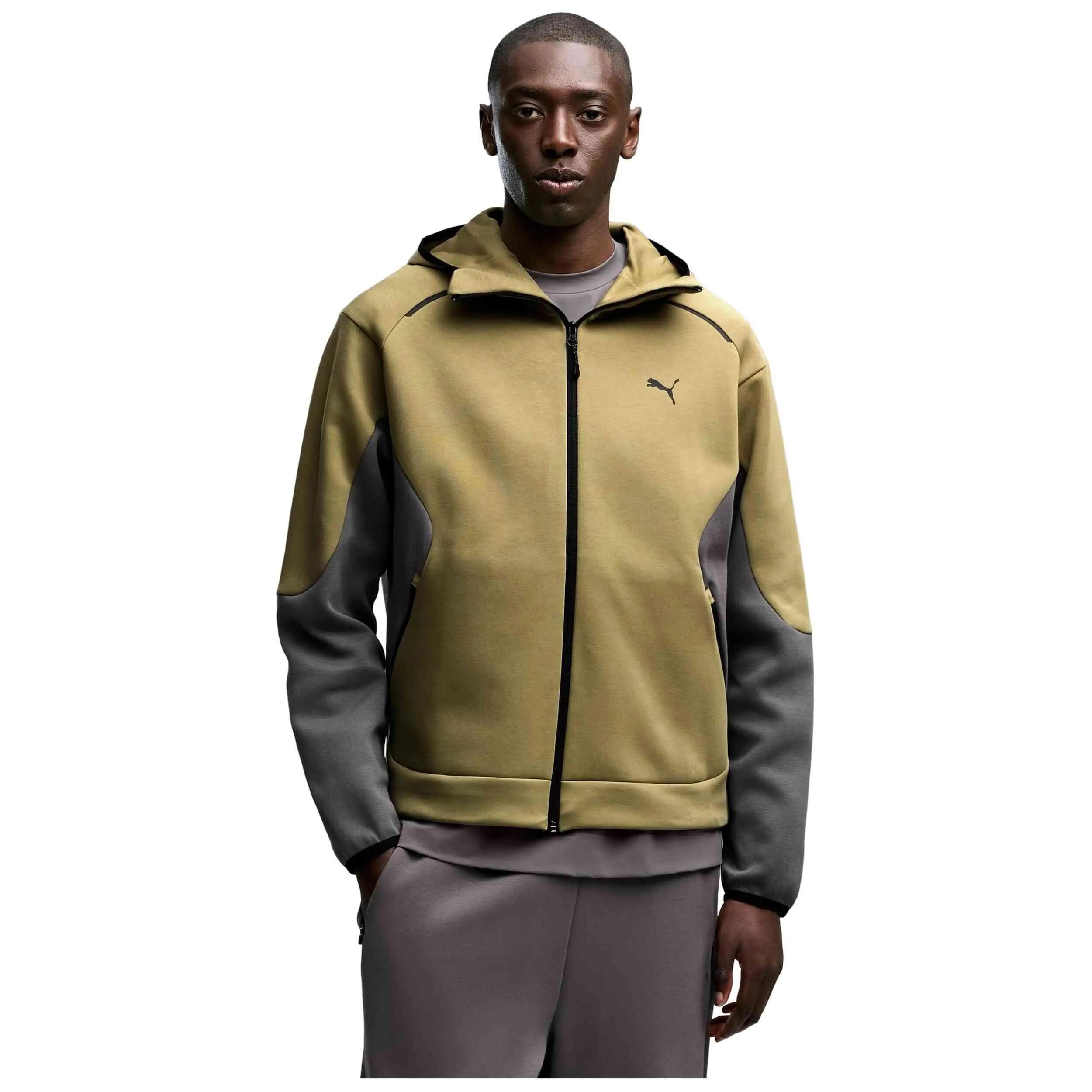 Felpa con cappuccio Puma modello PUMATECH "Chai Latte" per uomini 3/5