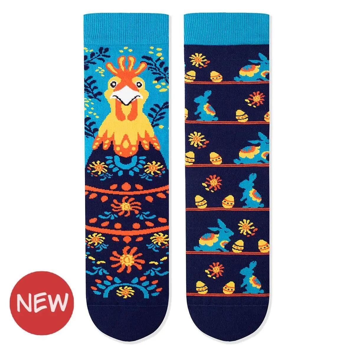Arty Socks organikus pamut zokni, Csirke, sötétkék 3/4