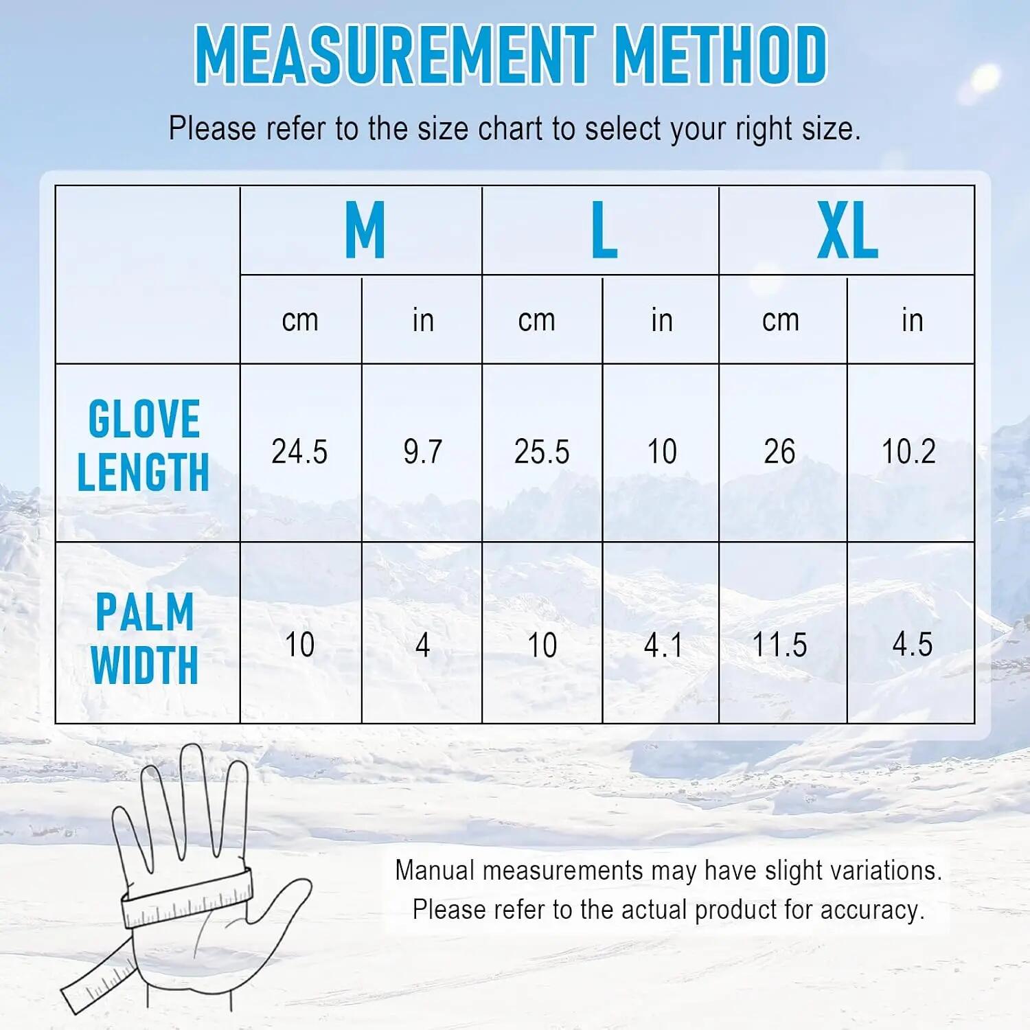 Gants d'hiver coupe-vent imperméables – Mitaines convertibles 2 en 1, gants ther 5/5