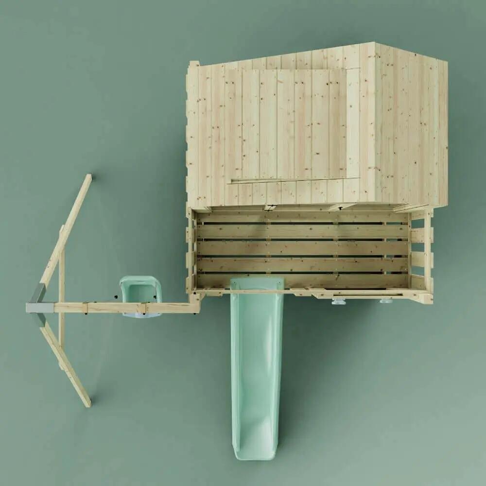 Spielturm Madita mit Babyschaukel in Mintgrün - 414 × 308 × 291 cm 6/6