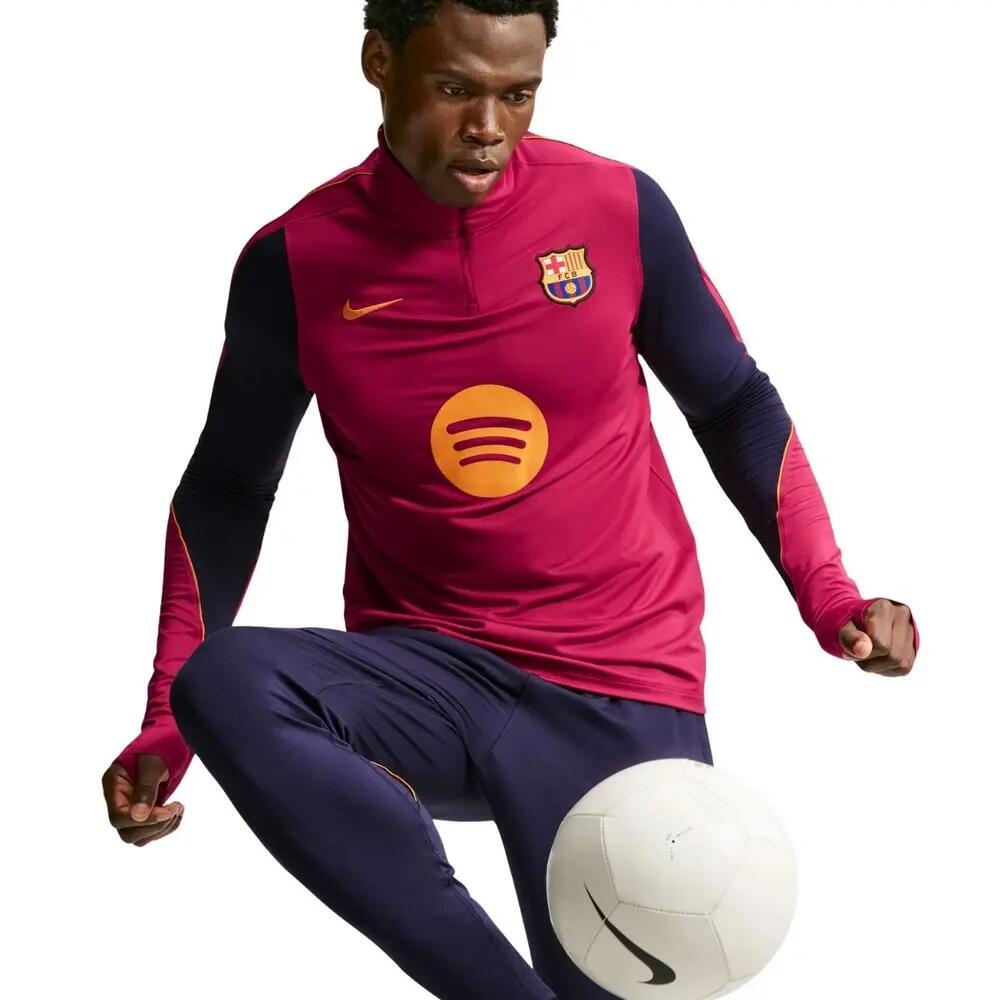 Herenshirt van FC Barcelona met kwartritssluiting (Rood) 5/5