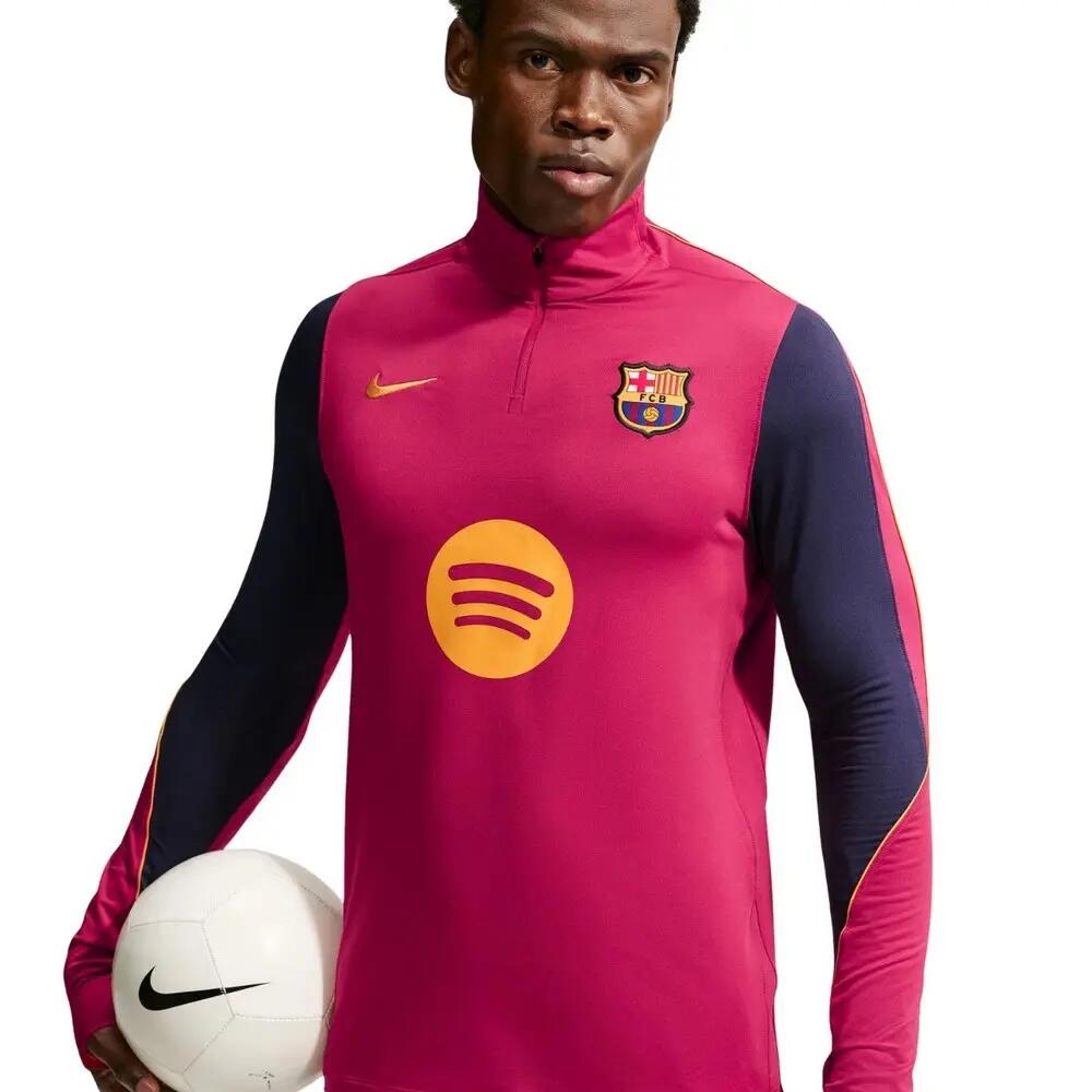 Herenshirt van FC Barcelona met kwartritssluiting (Rood) 3/5