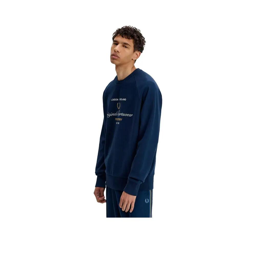 Sweatshirt Fred Perry original sportswear Bleu Tennis 3/6