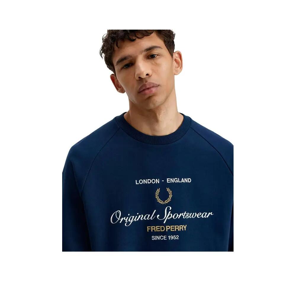 Sweatshirt Fred Perry original sportswear Bleu Tennis 2/6