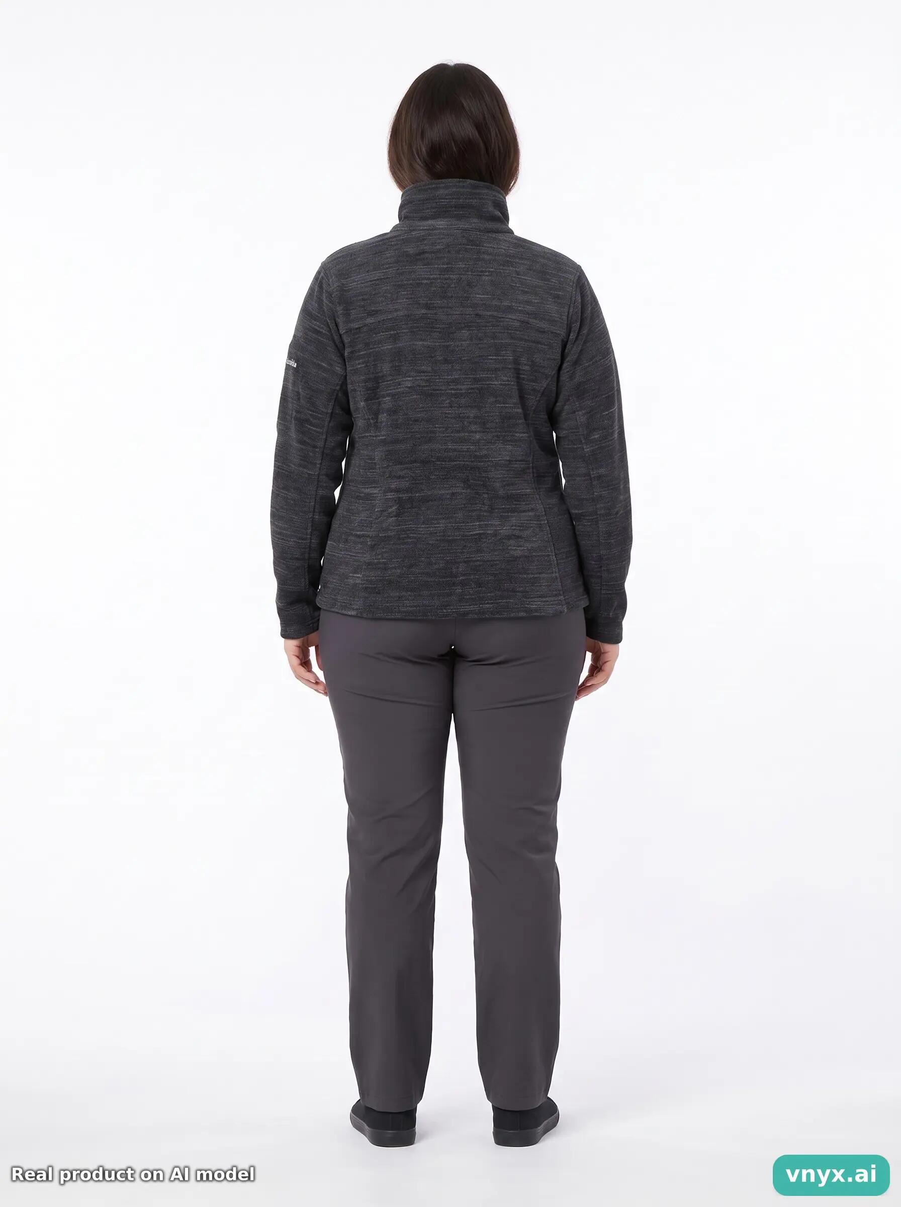 Second Life - Vintage Columbia Sportswear Deep Grey Fleece Jacket for Women in 4/5