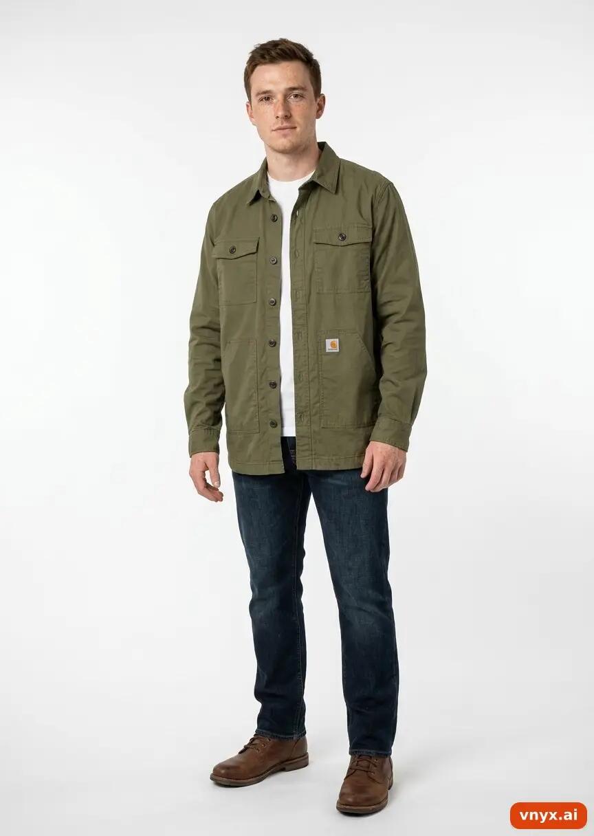 Second Life - Vintage Carhartt Green Outdoor Jackets Men M 2/5