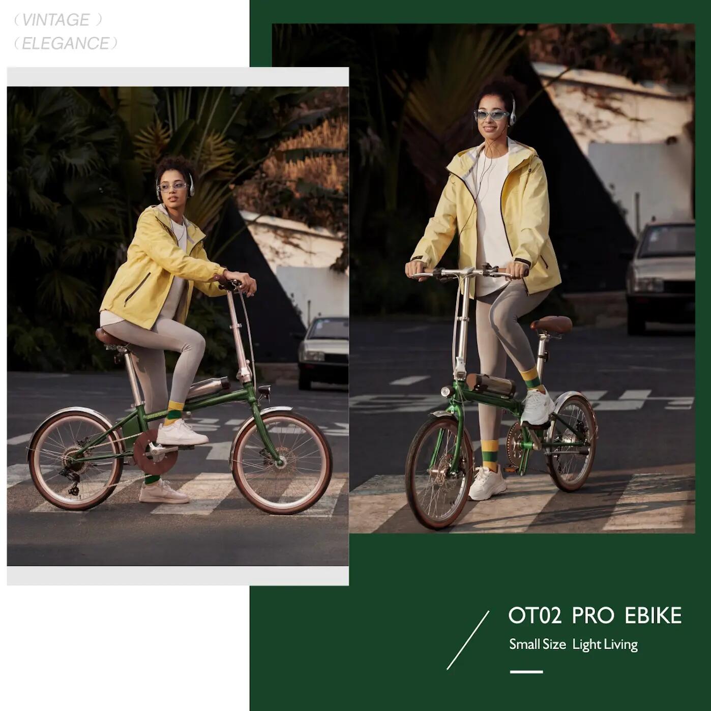Skladací mestský elektrobicykel ONESPORT OT02 Pro motor 250W batéria 36V 5.2Ah 8/15