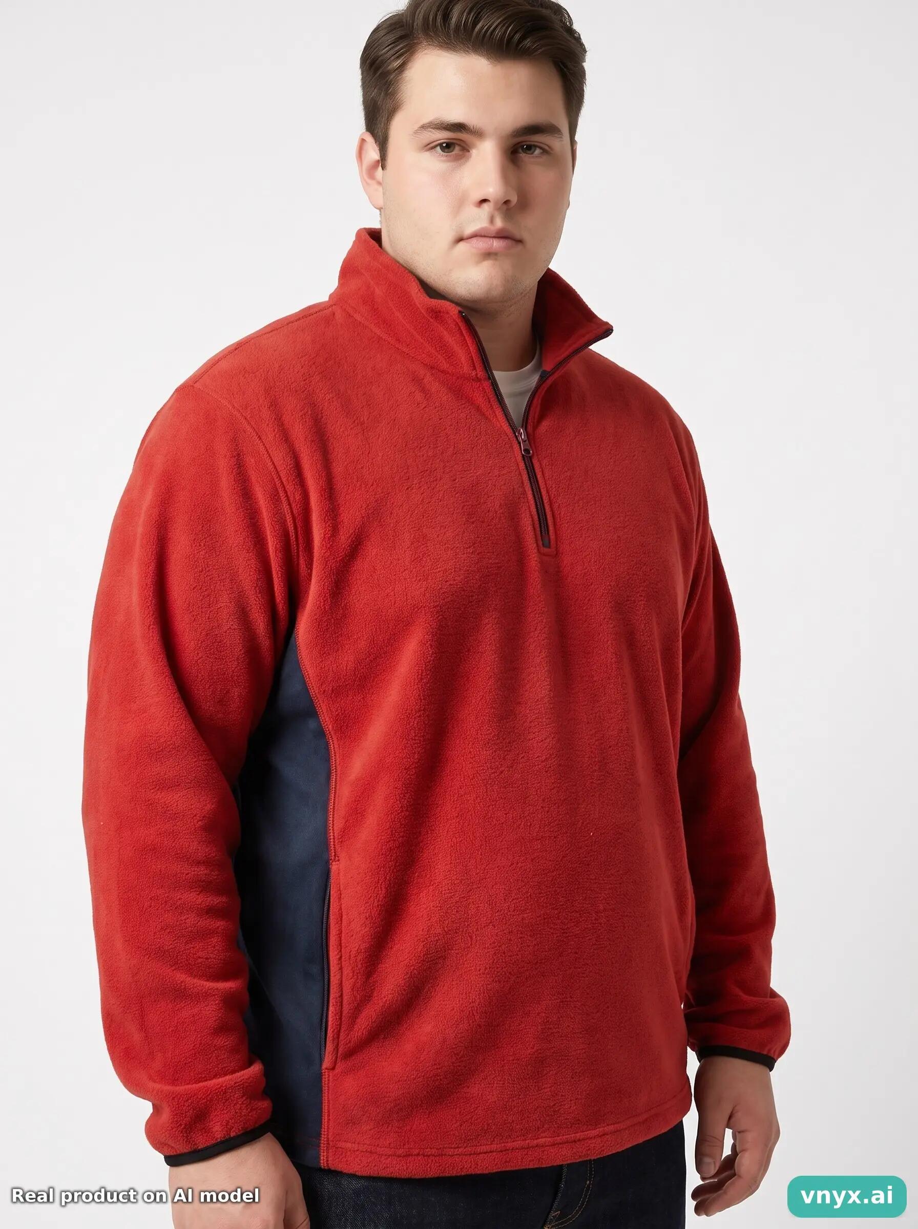 Second Life - Vintage Nike Red Fleece Pullover Men L 5/5