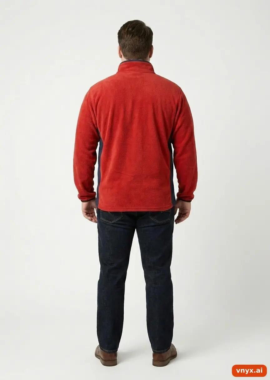 Second Life - Vintage Nike Red Fleece Pullover Men L 3/5
