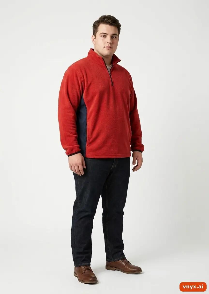 Second Life - Vintage Nike Red Fleece Pullover Men L 2/5