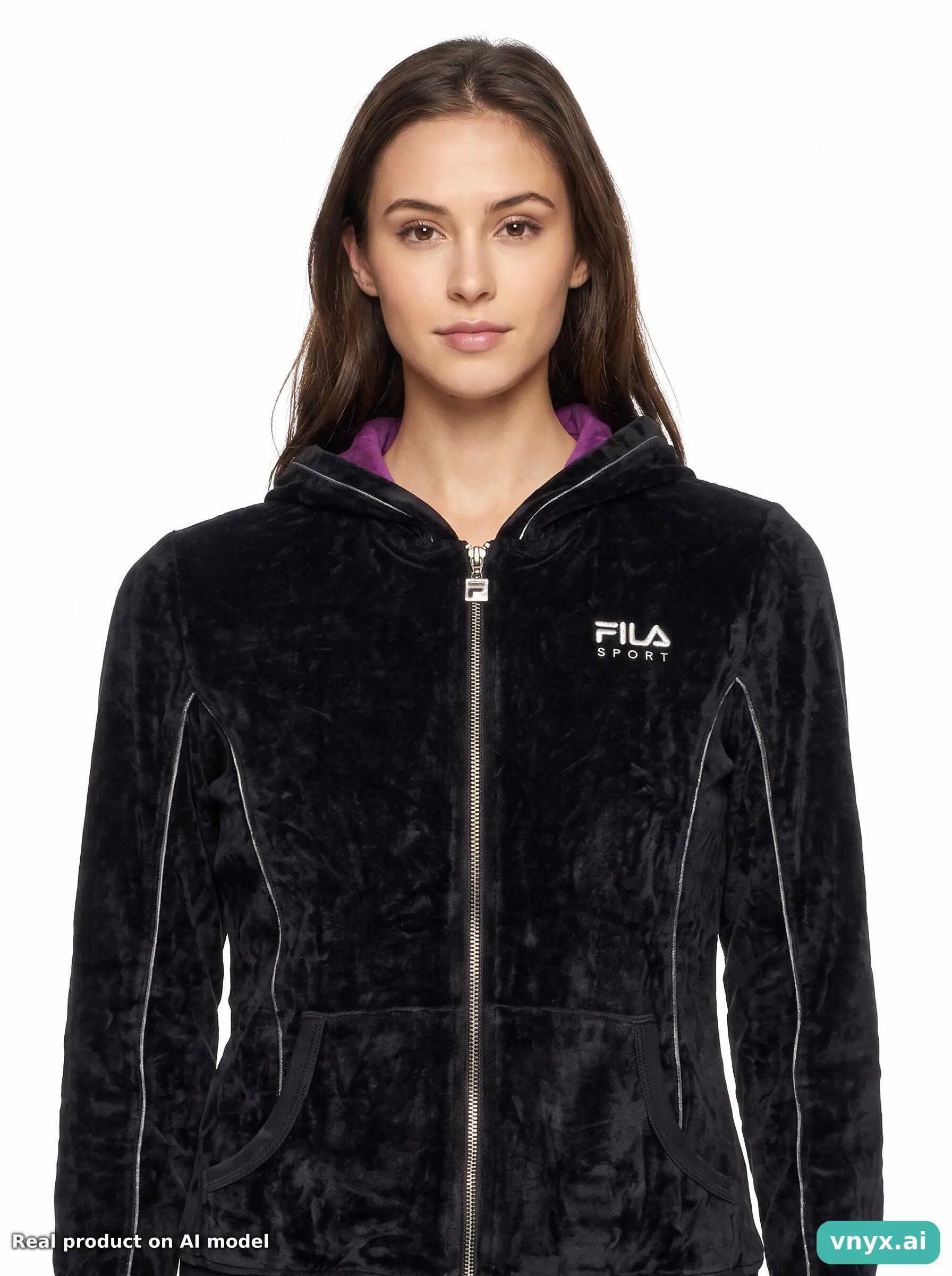 Second Life - Vintage FILA Deep Black Hoodie Women XS 5/5