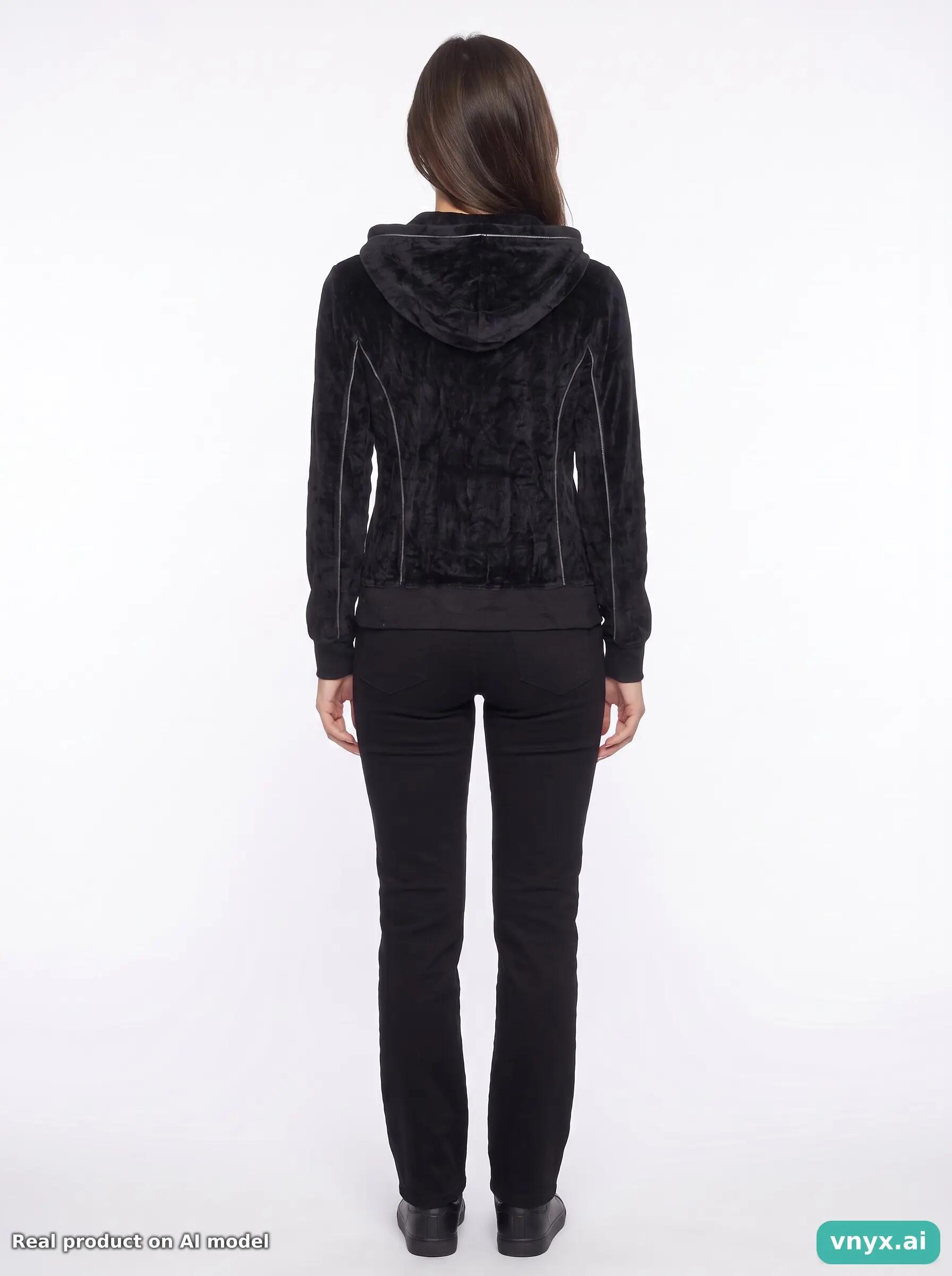 Second Life - Vintage FILA Deep Black Hoodie Women XS 4/5