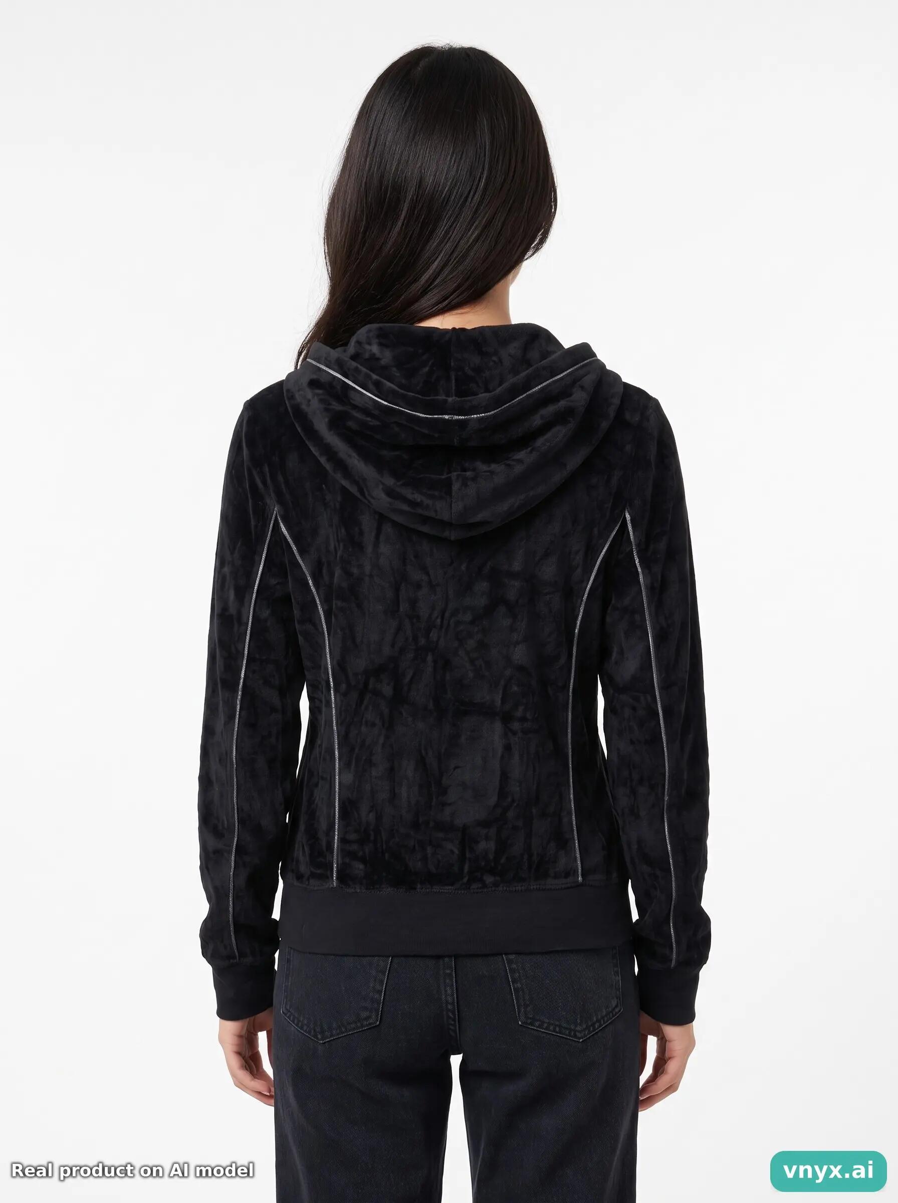 Second Life - Vintage FILA Deep Black Hoodie Women XS 2/5