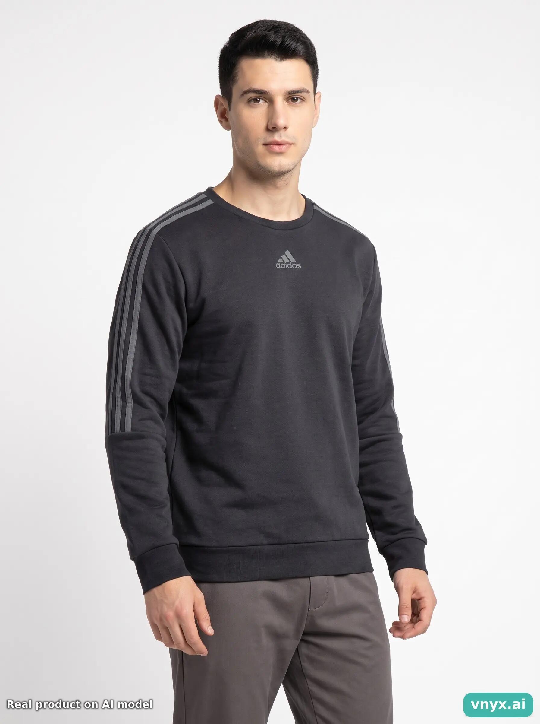 Second Life - Vintage adidas Grey Sweatshirts Men M 1/5