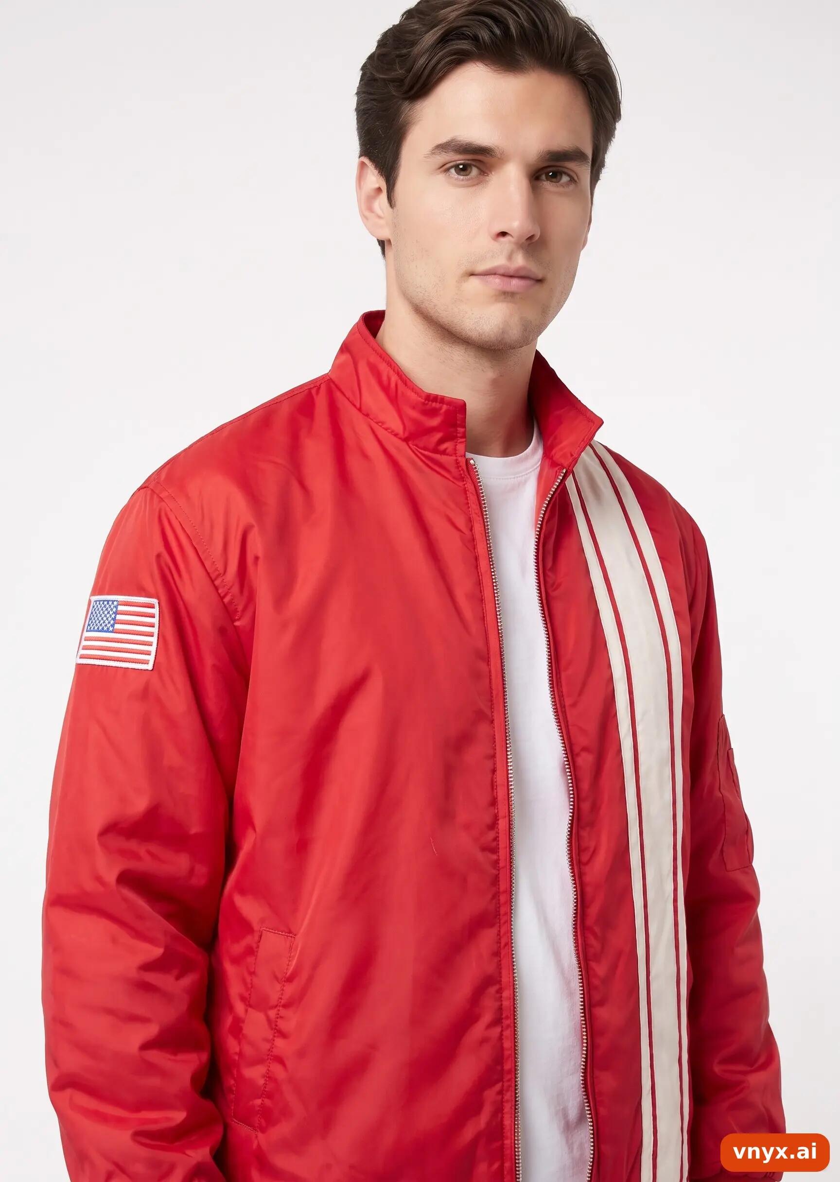 Second Life - Vintage ACER Red Windbreaker Men M 5/5