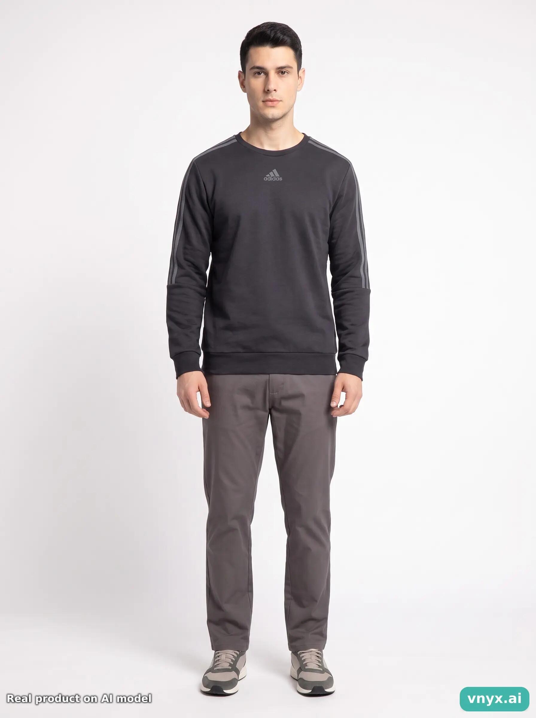 Second Life - Vintage adidas Grey Sweatshirts Men M 4/5