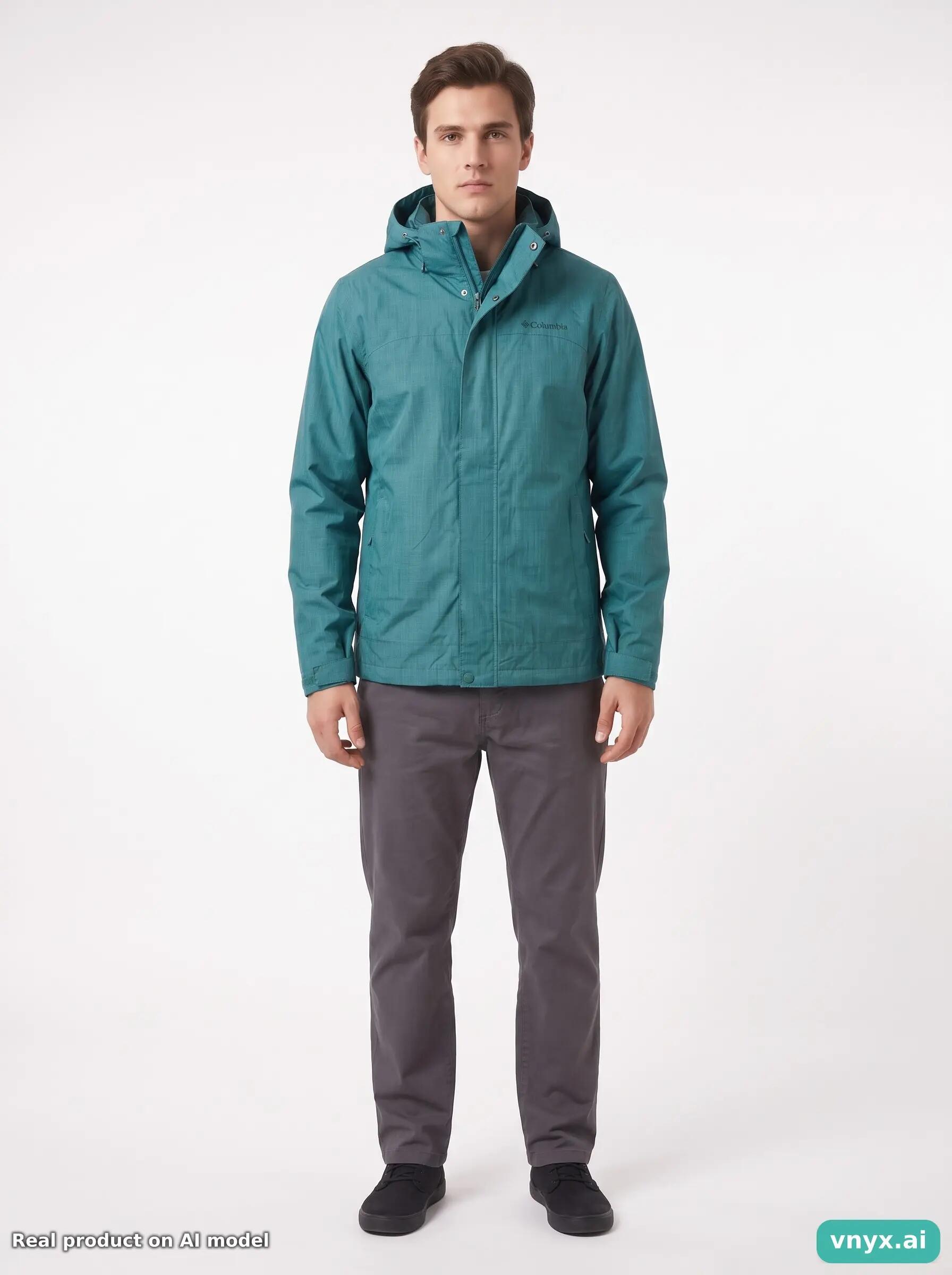 Second Life - Vintage Columbia Sportswear Teal Windbreakers Men M 4/5
