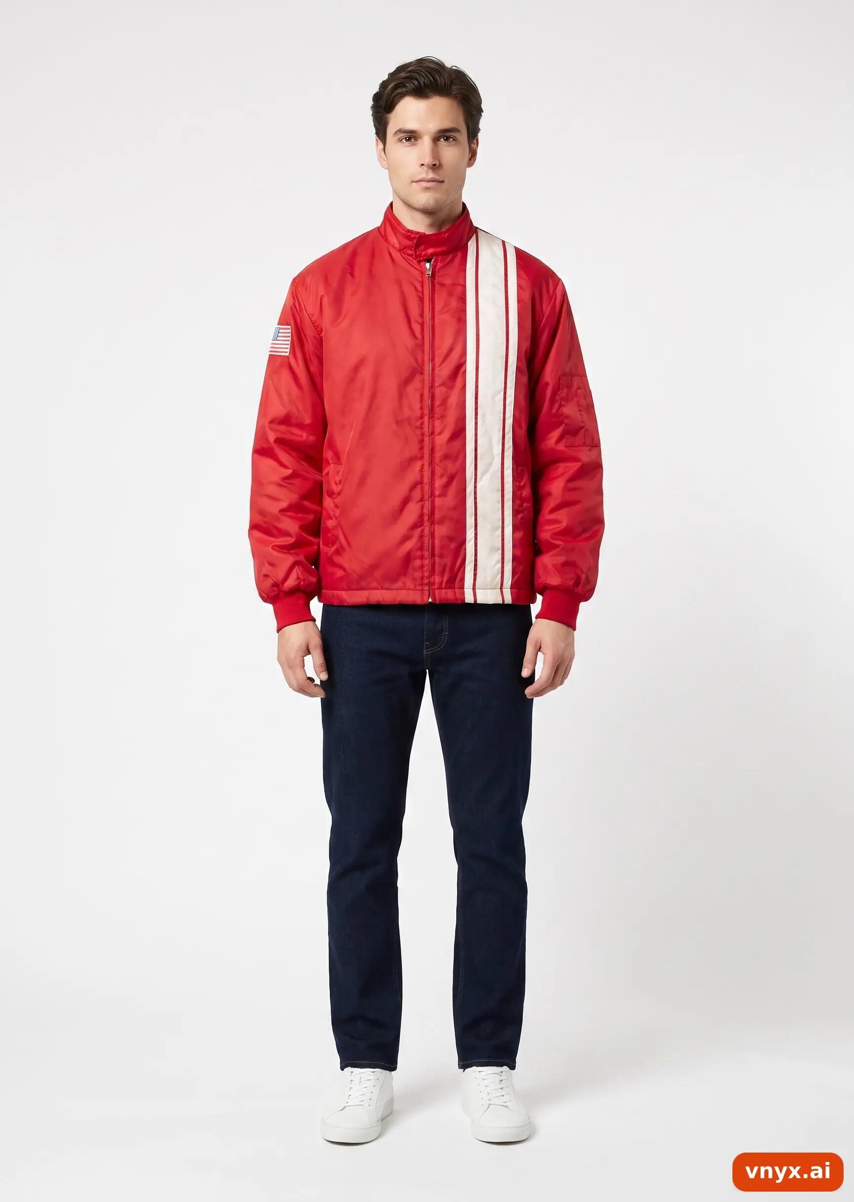 Second Life - Vintage ACER Red Windbreaker Men M 3/5