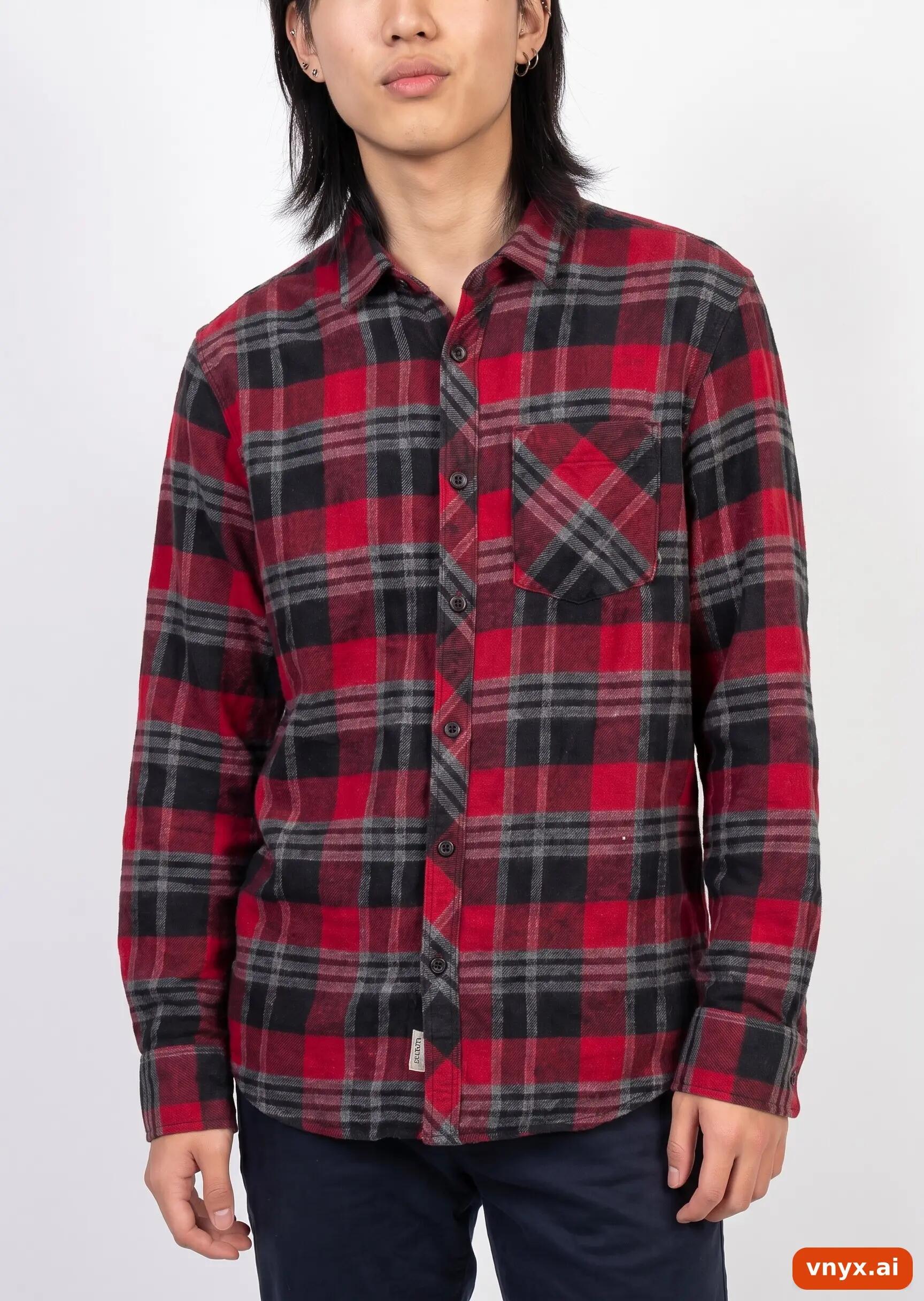 Second Life - Vintage Vans Dark Tartan Casual Shirt Men M 5/5