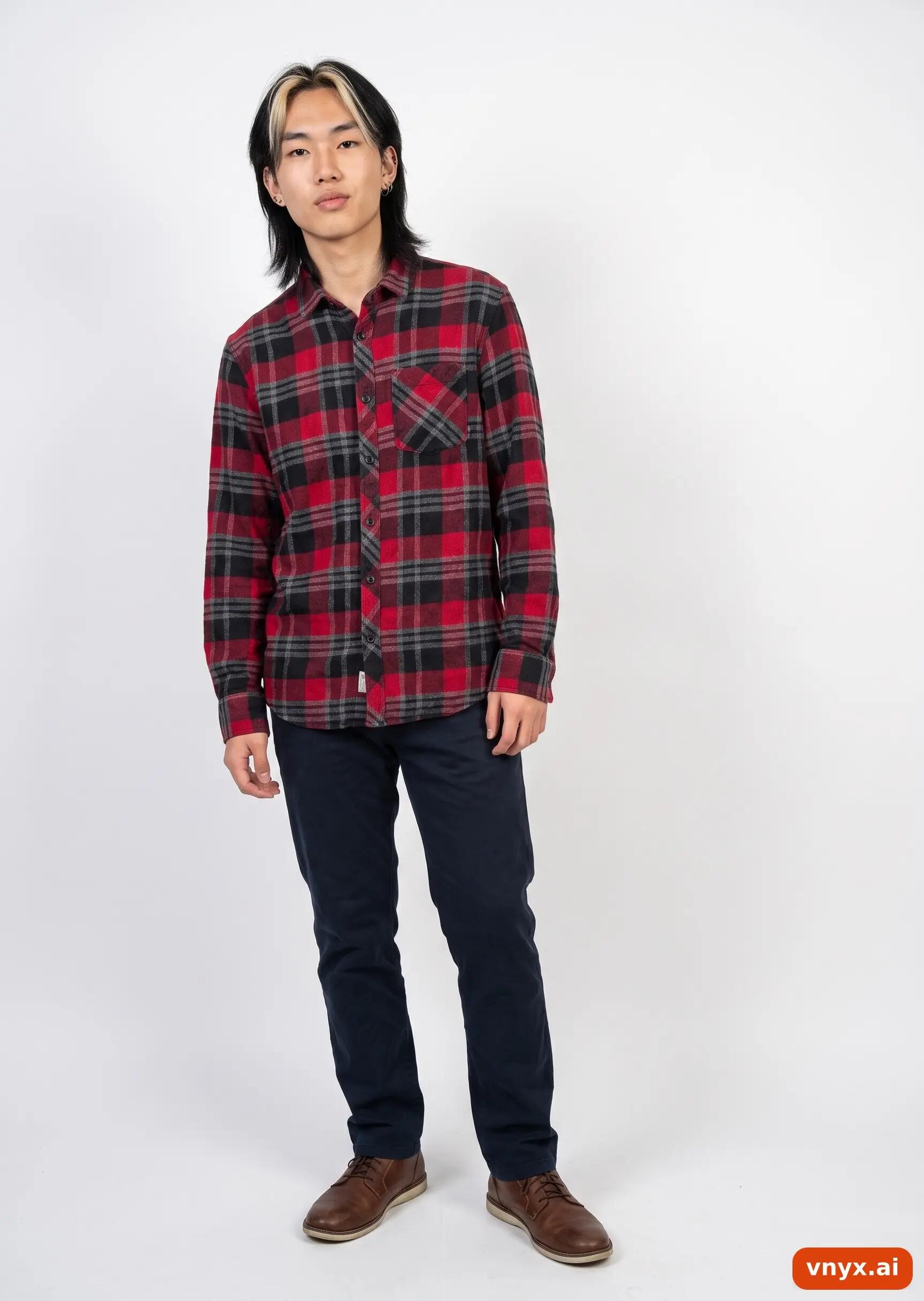 Second Life - Vintage Vans Dark Tartan Casual Shirt Men M 3/5