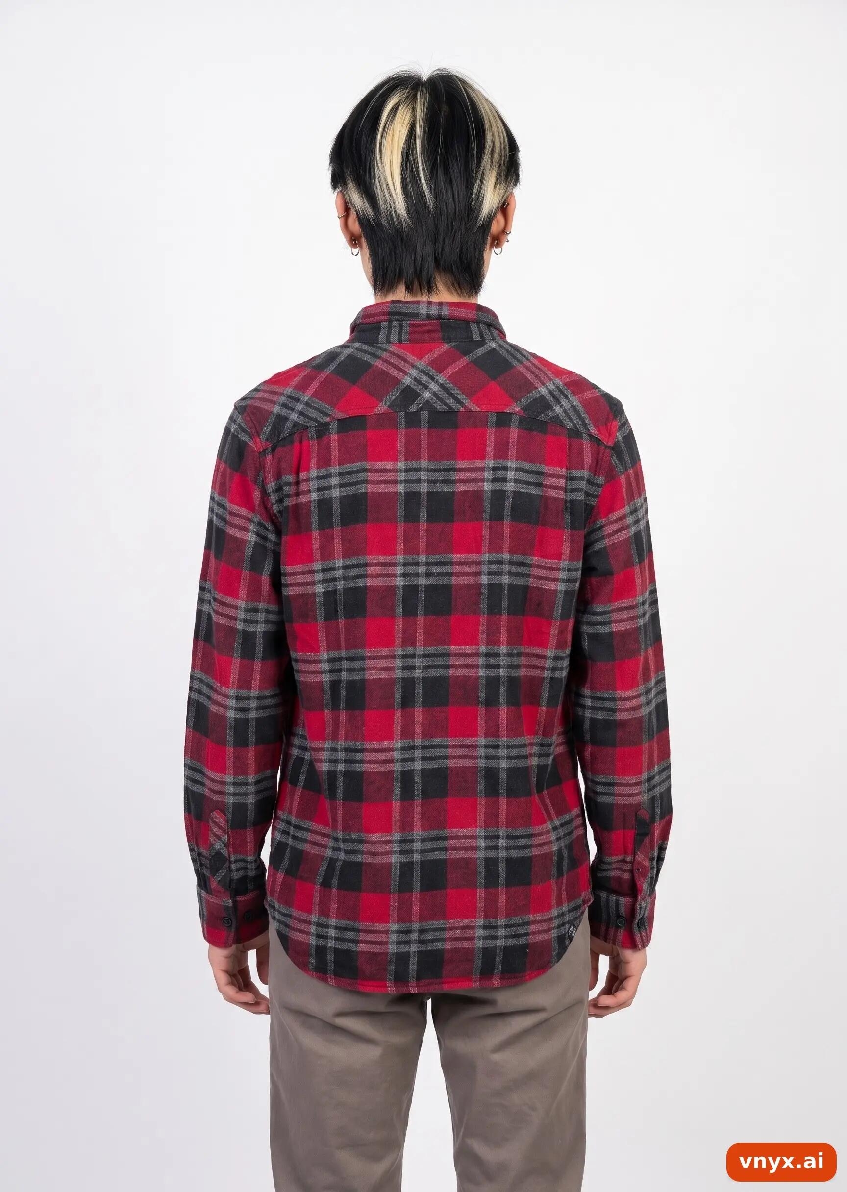 Second Life - Vintage Vans Dark Tartan Casual Shirt Men M 2/5