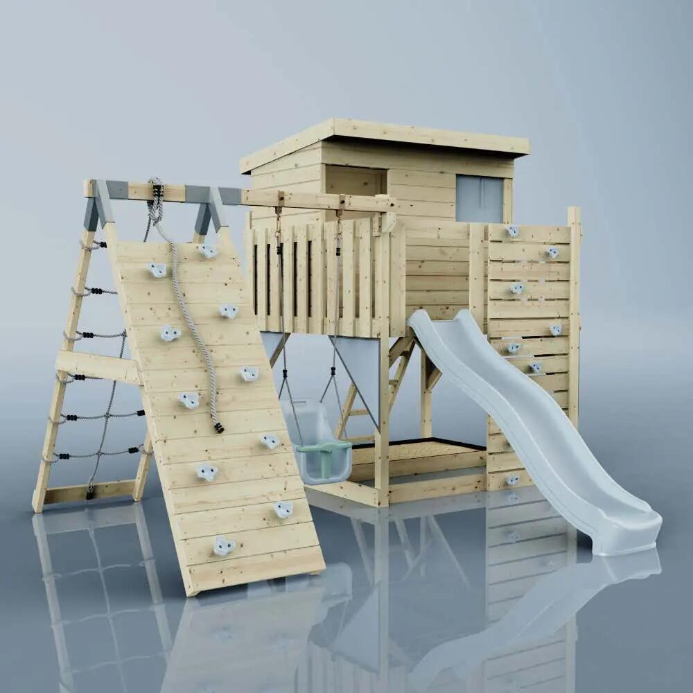 Spielturm Emil mit Babyschaukel in Eisblau - 415 × 396 × 260 cm 6/6