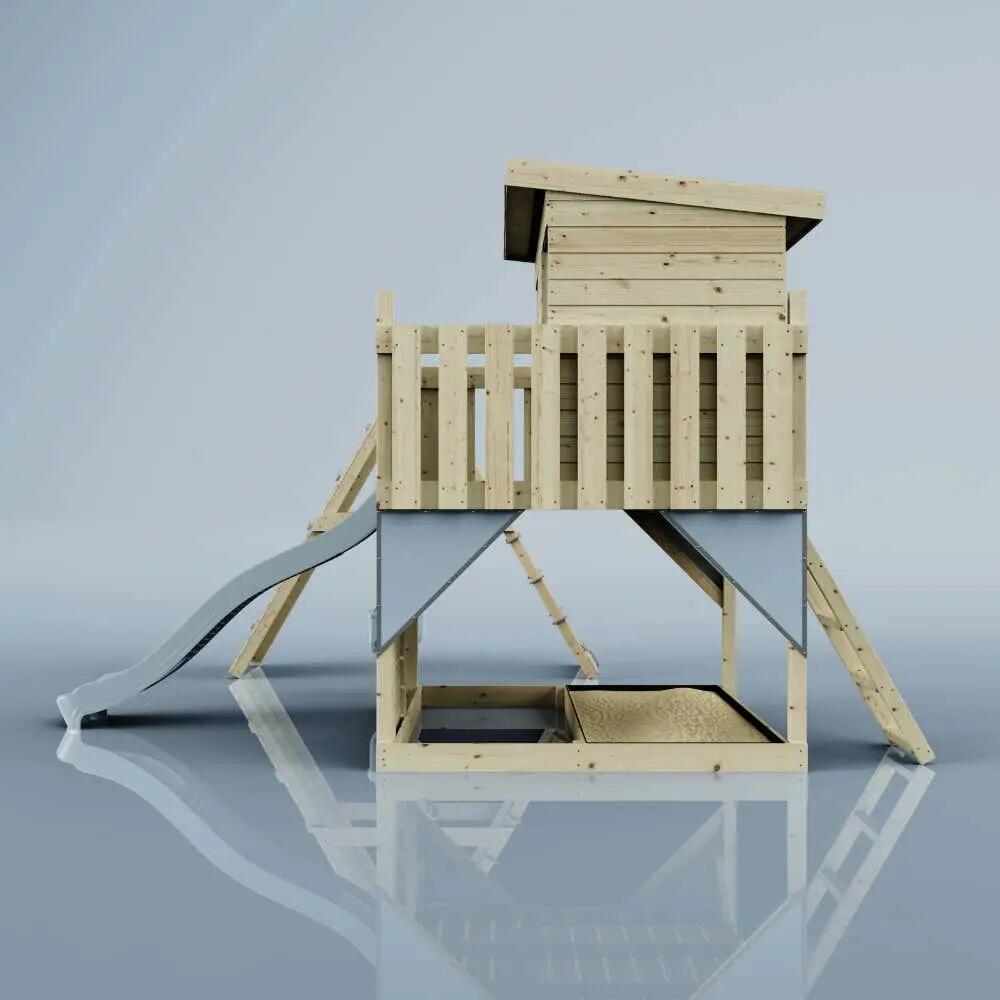 Spielturm Emil mit Babyschaukel in Eisblau - 415 × 396 × 260 cm 4/6