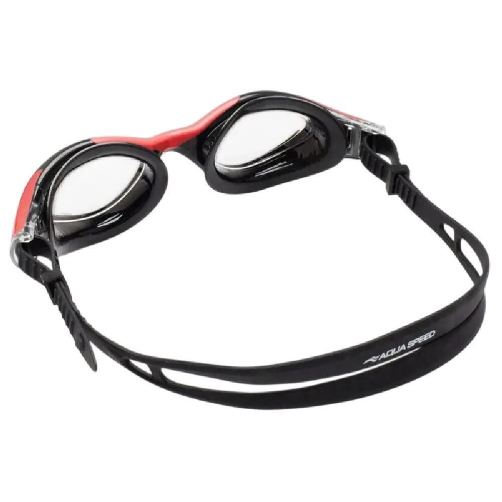 Occhialini Da Nuoto Adulto Unisex Aqua Speed Aquilo Nero Rosso 3/4